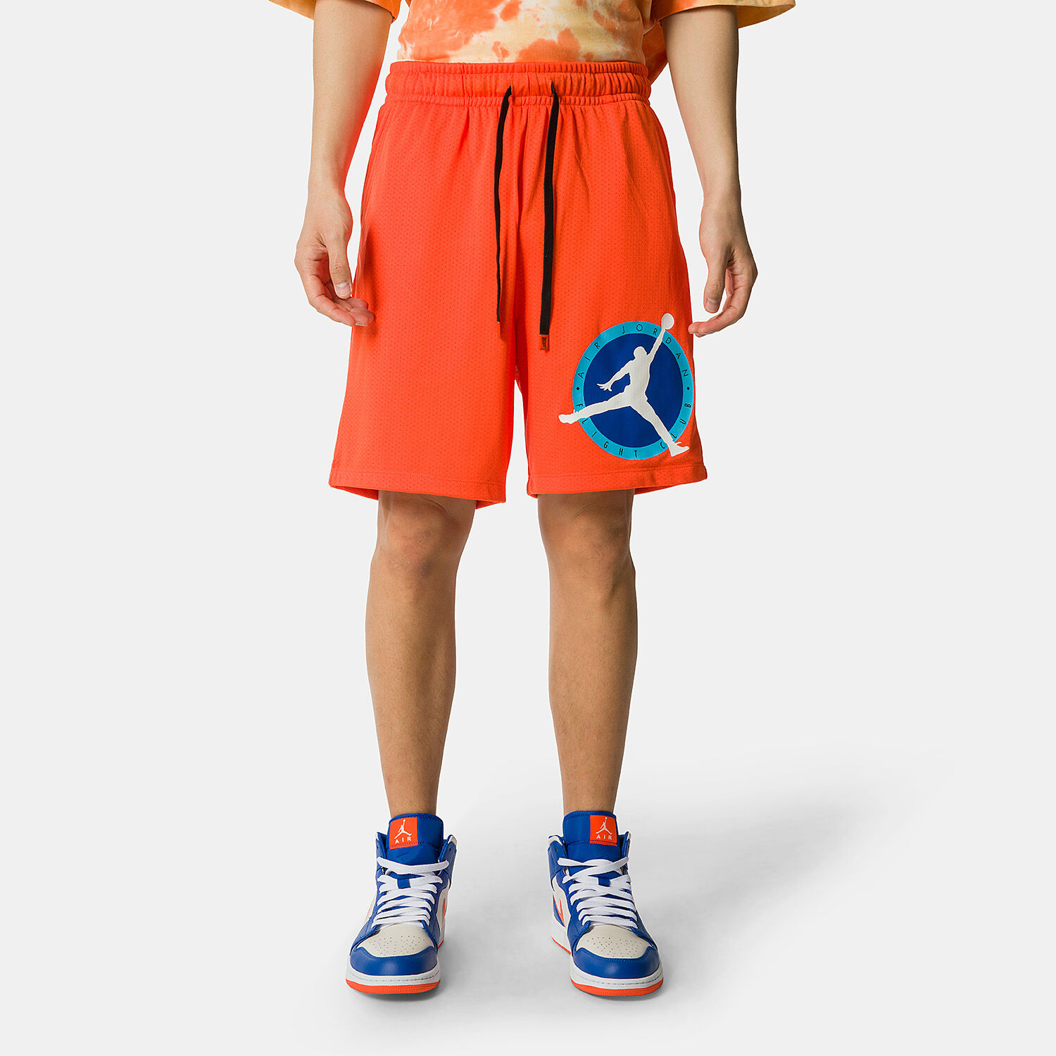Jordan red discount and blue shorts