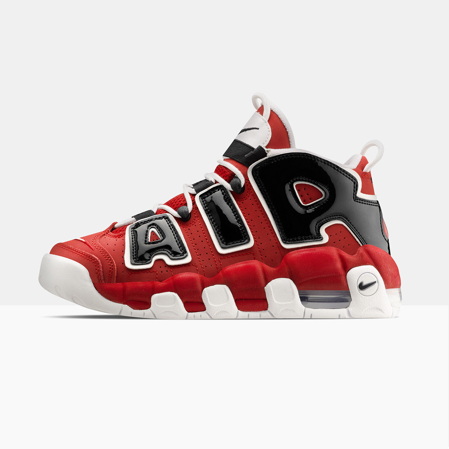 Nike Air More Uptempo Bulls Hoops Pack black red and white AW LAB