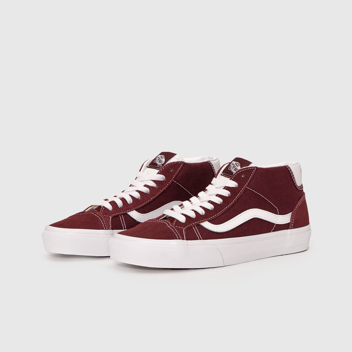 Vans Mid Skool 37 burgundy and white AW LAB