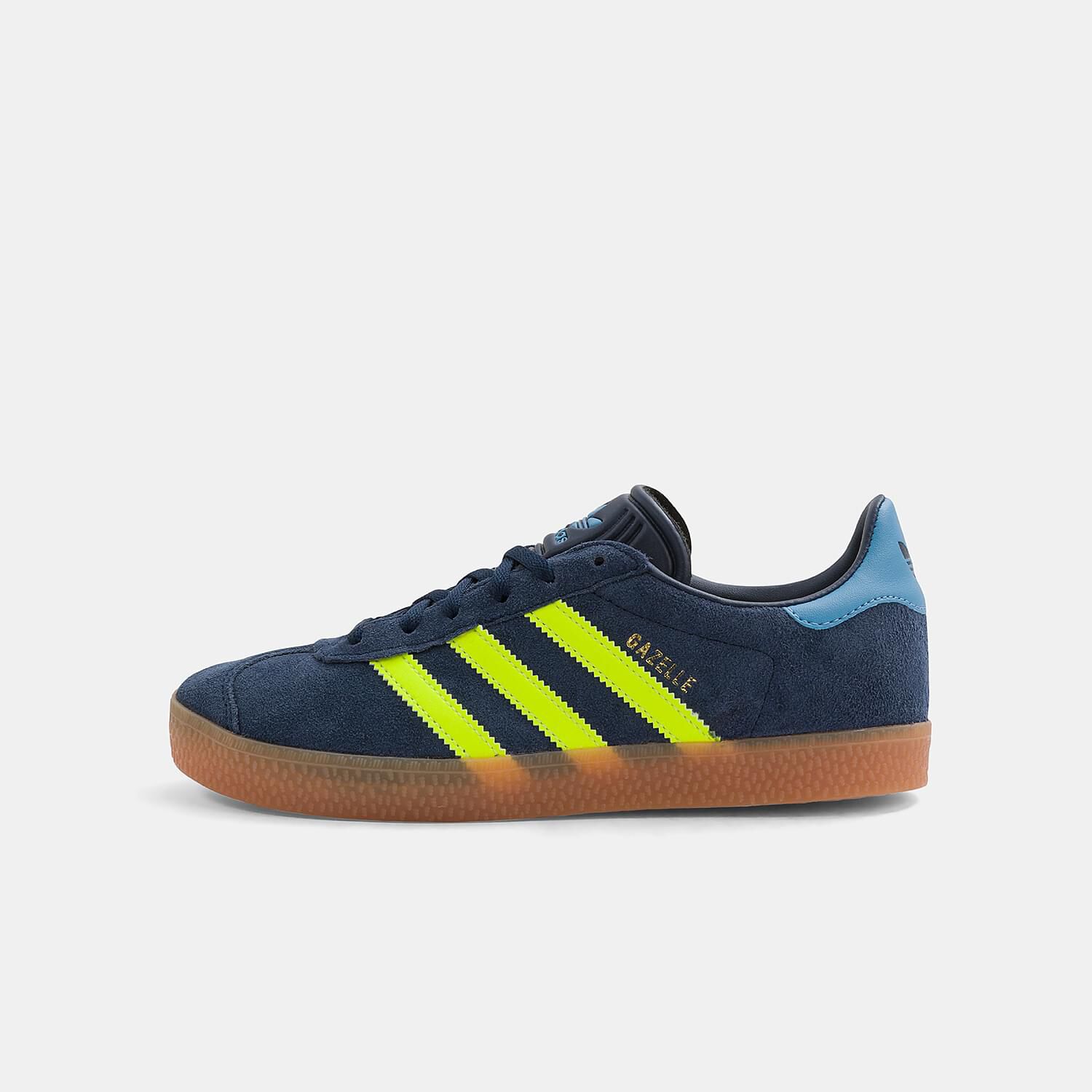 Blue yellow and brown adidas Gazelle AW LAB