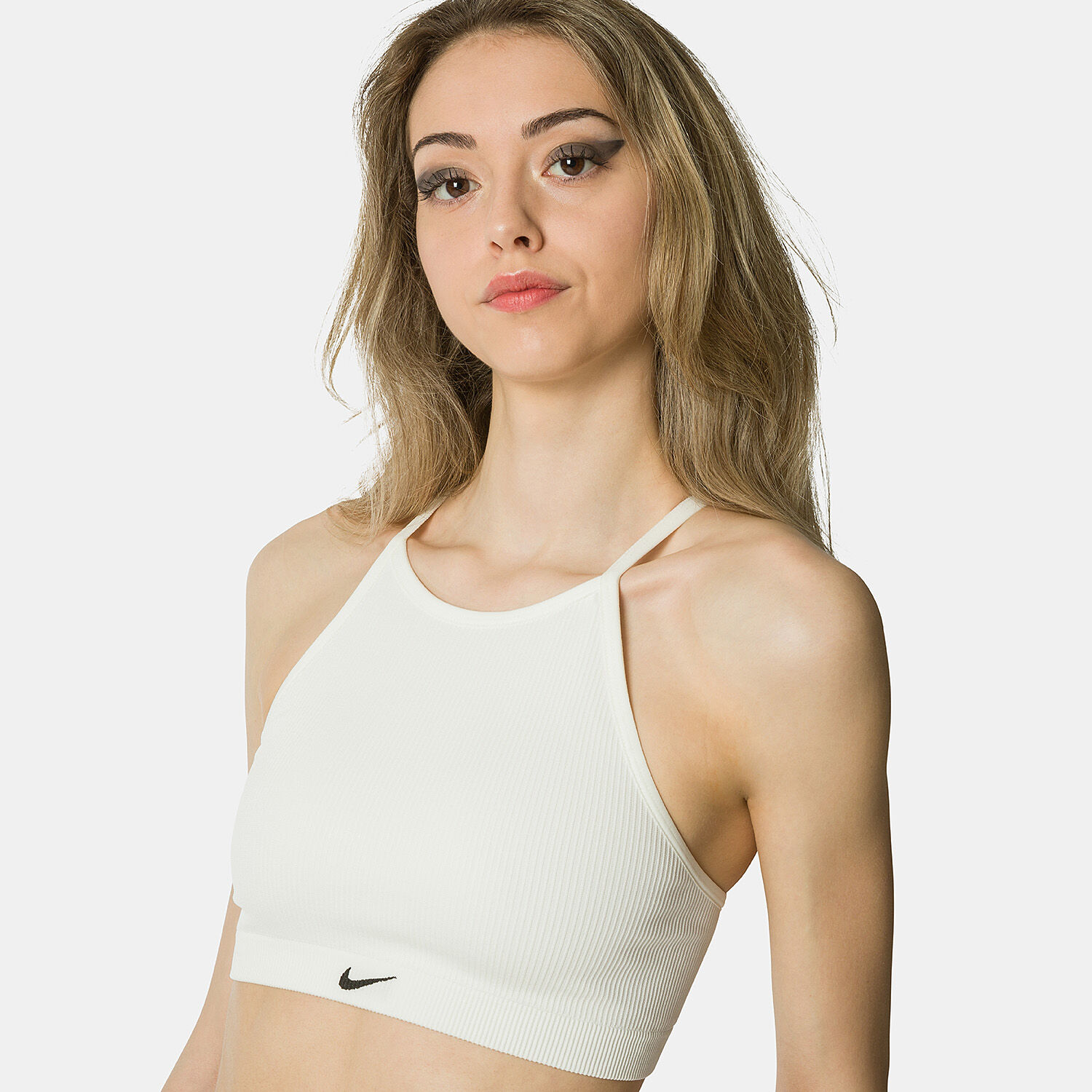 Nike Indy Seamless Ribbed Bra top beige AW LAB