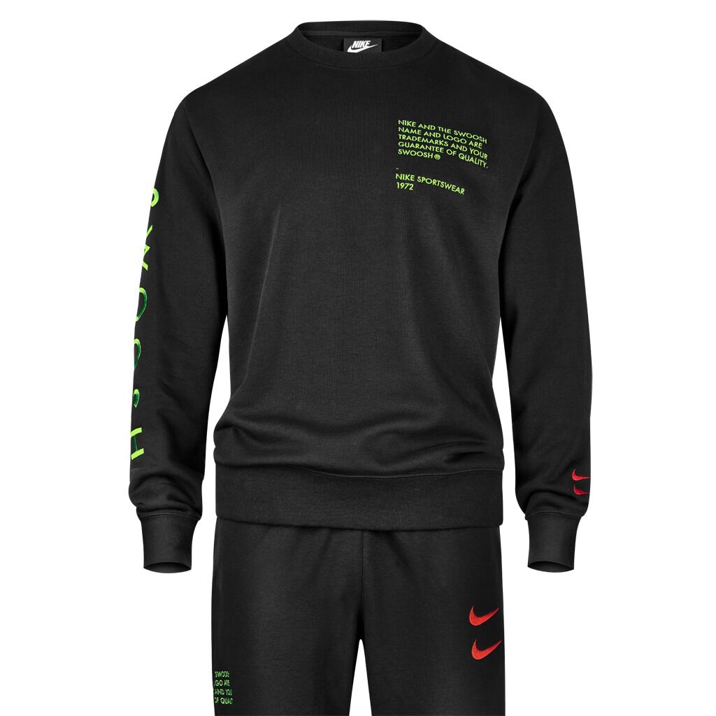 Tuta nike swoosh nera top