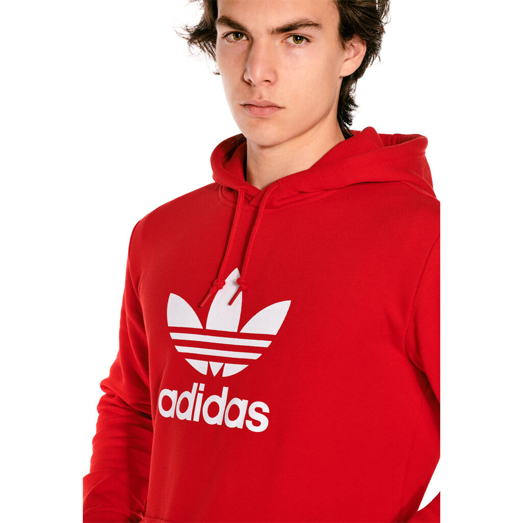 Red trefoil outlet hoodie