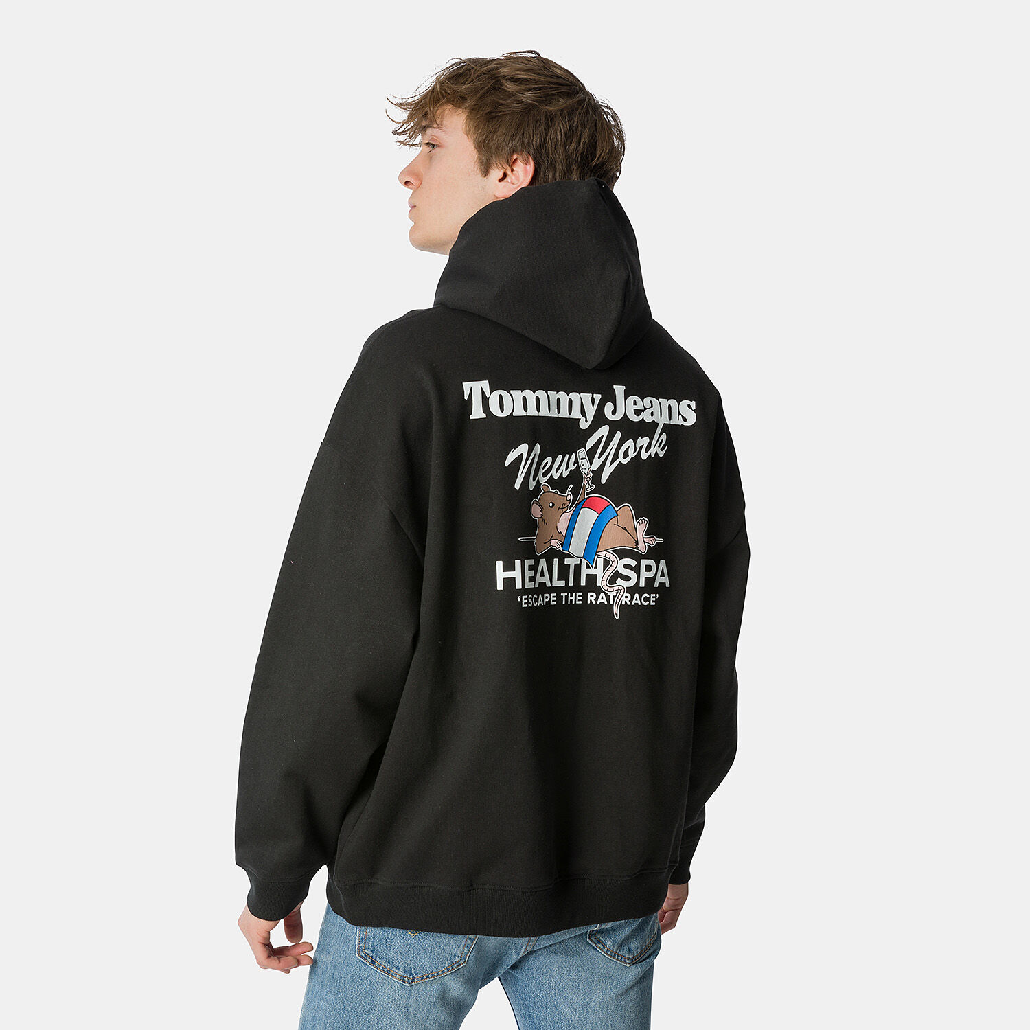 Tommy jeans multicolor logo hoodie sweatshirt online