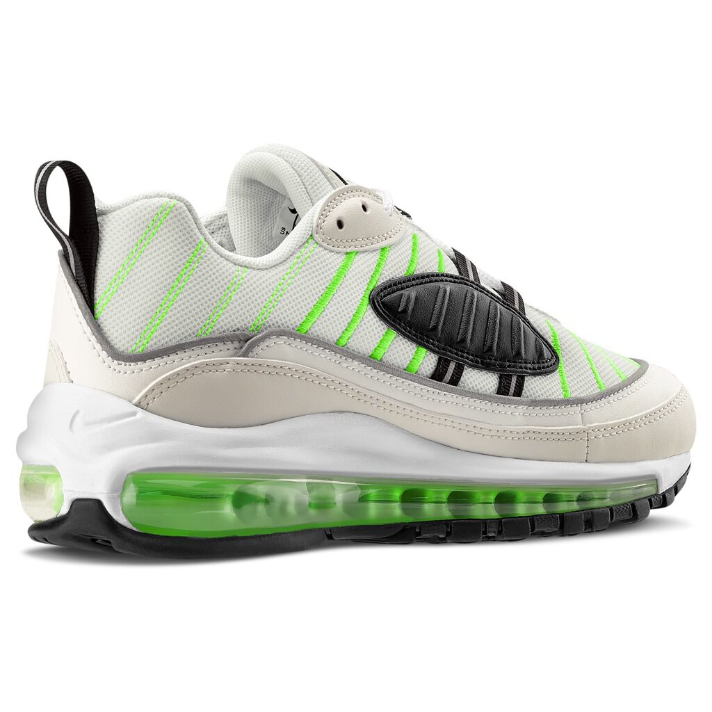 NIKE AIR MAX 98 bianche nere e verdi AW LAB