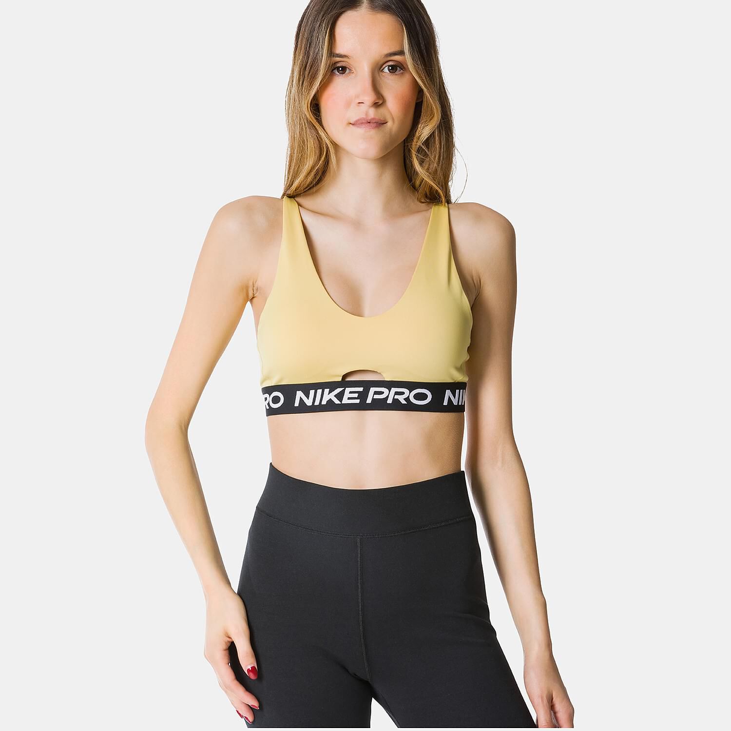 Yellow nike sports bra store