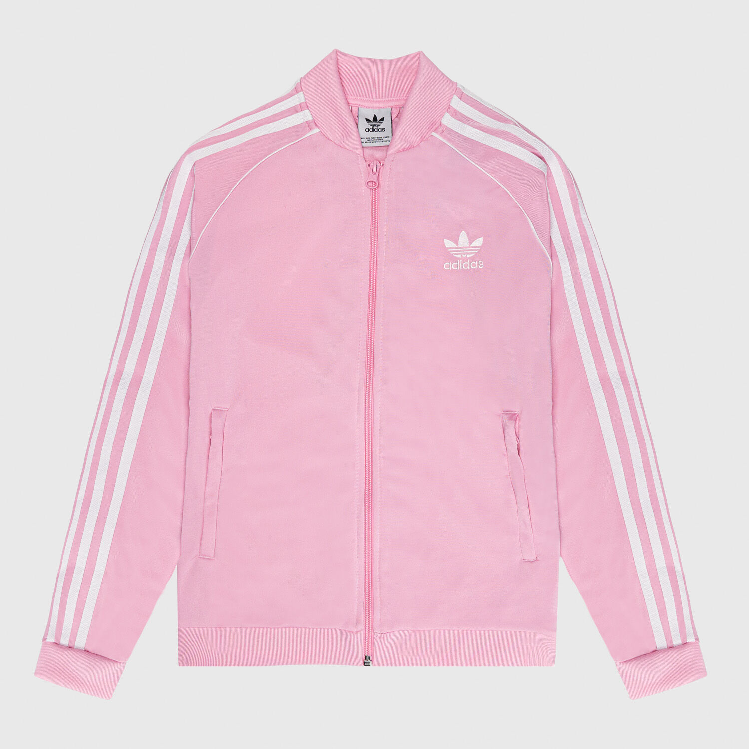 Pink adidas track jacket clearance