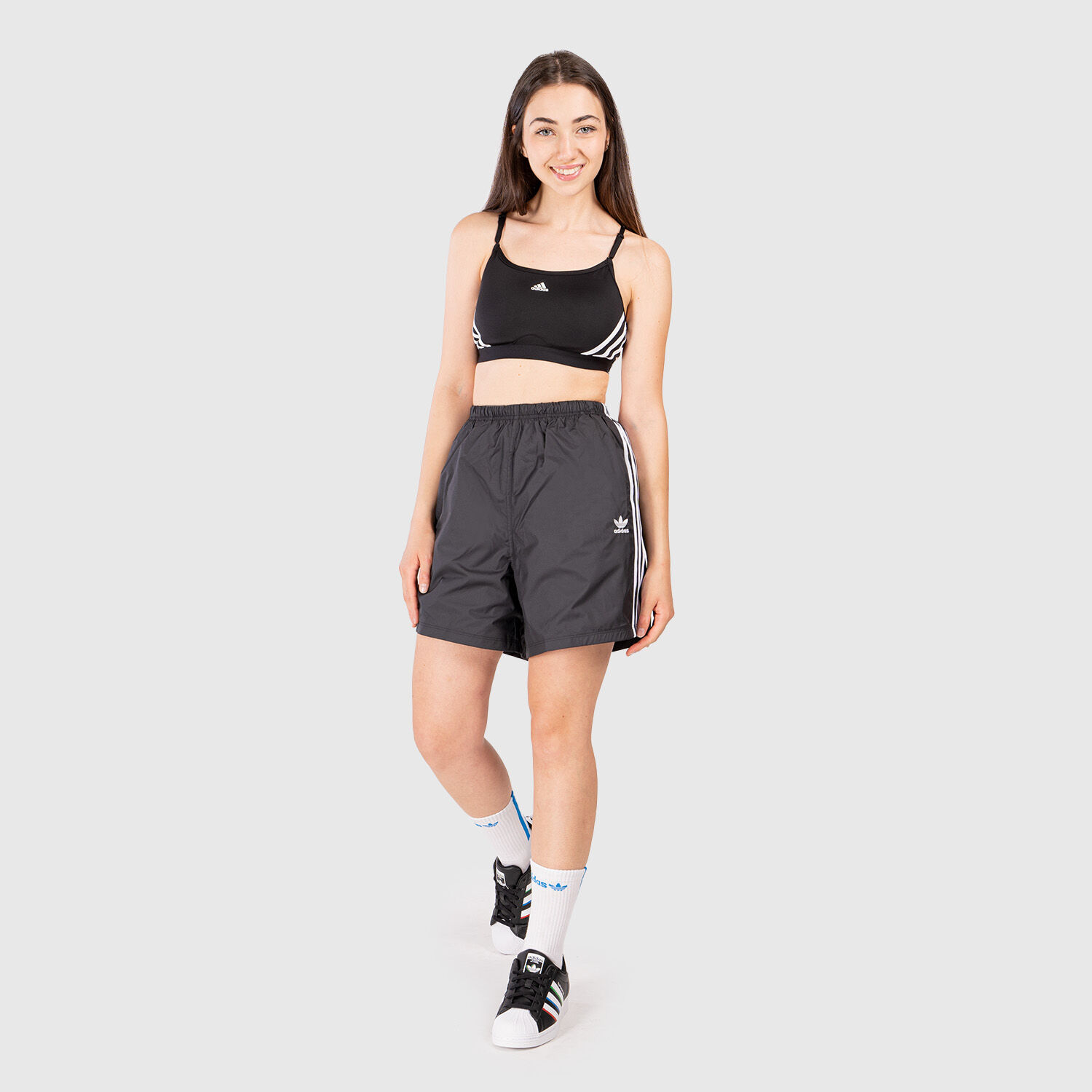 adidas Adicolor Classic Ripstop shorts black and white AW LAB