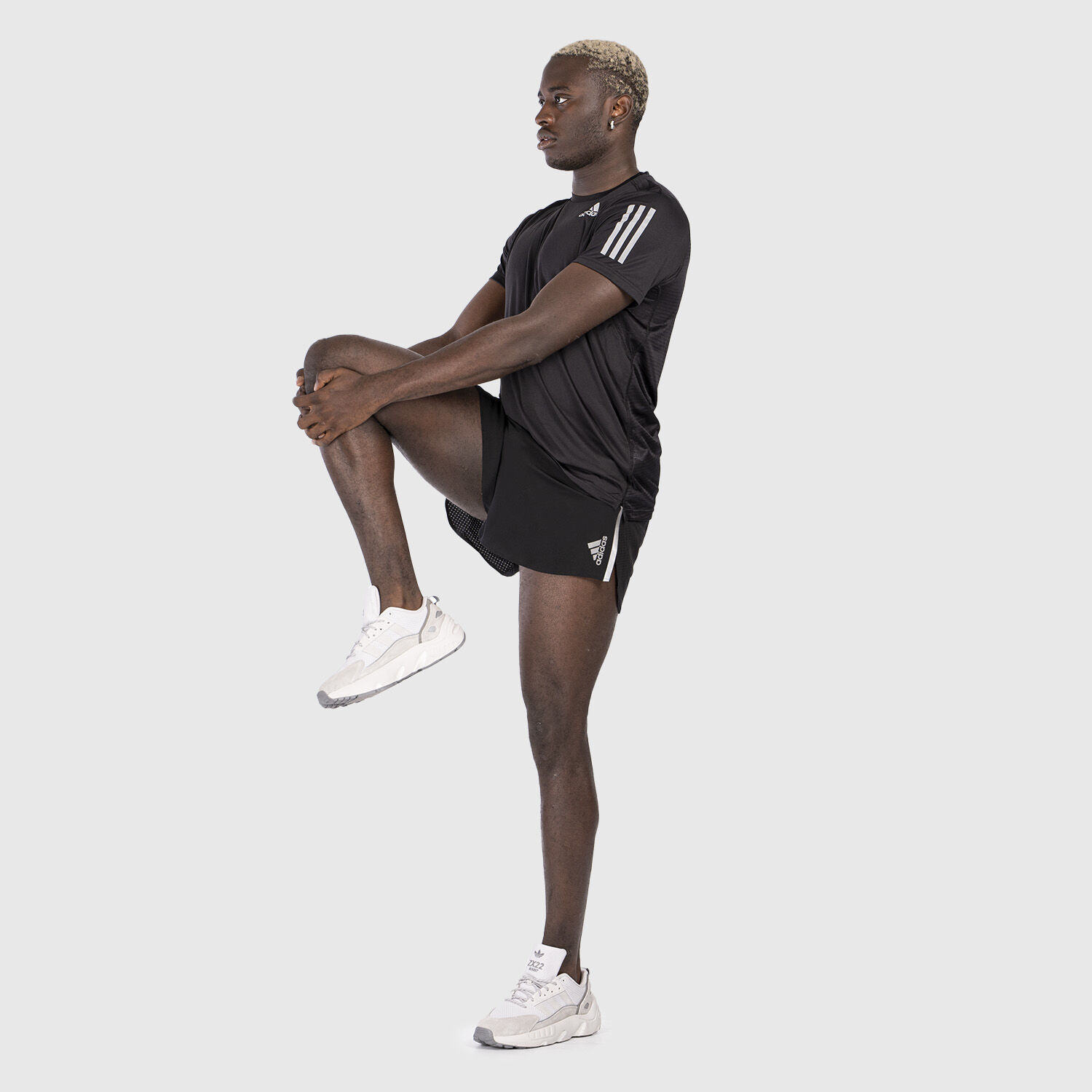 adidas Fast Reflective Split shorts black and gray AW LAB