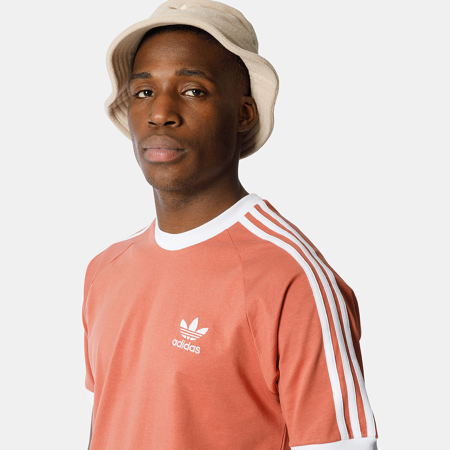 Adidas 3 stripe t shirt pink cheap