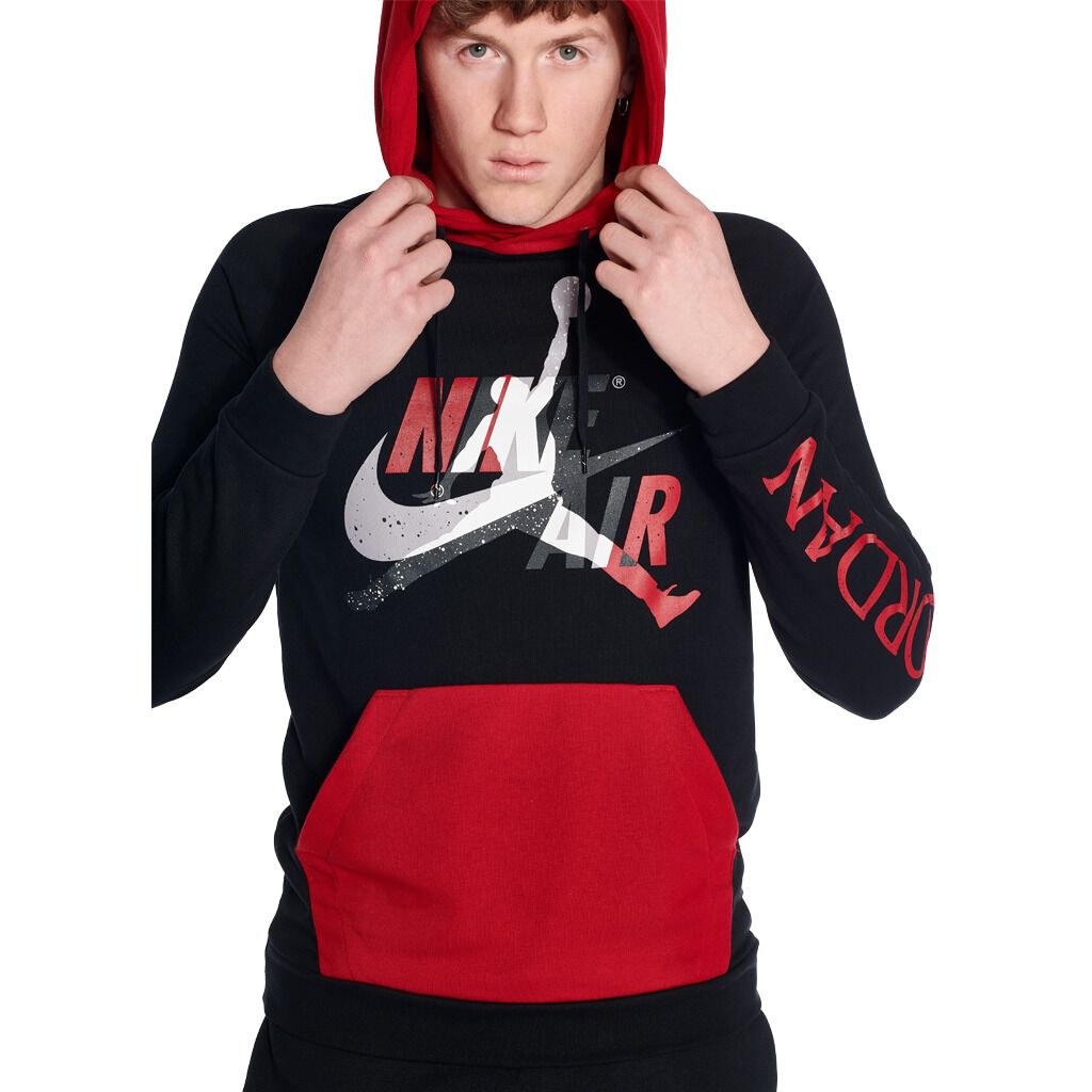 Felpa jordan shop rossa e nera