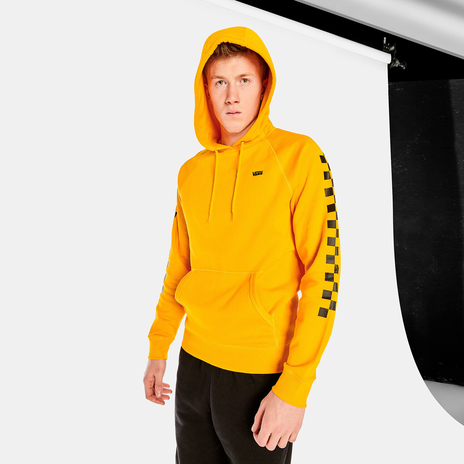 Yellow checkered vans hoodie discount