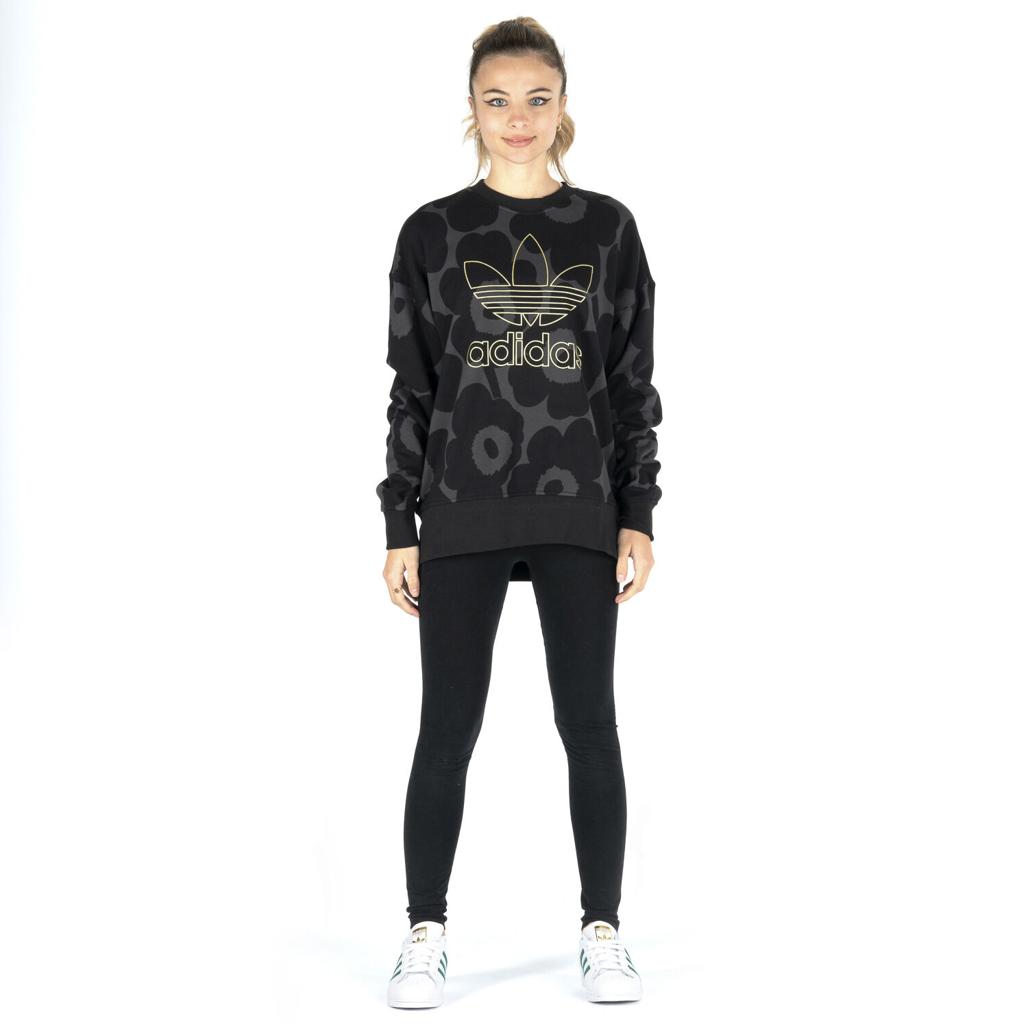 adidas Originals Relaxed Risque Crew Neck Sweatshirt ivory and