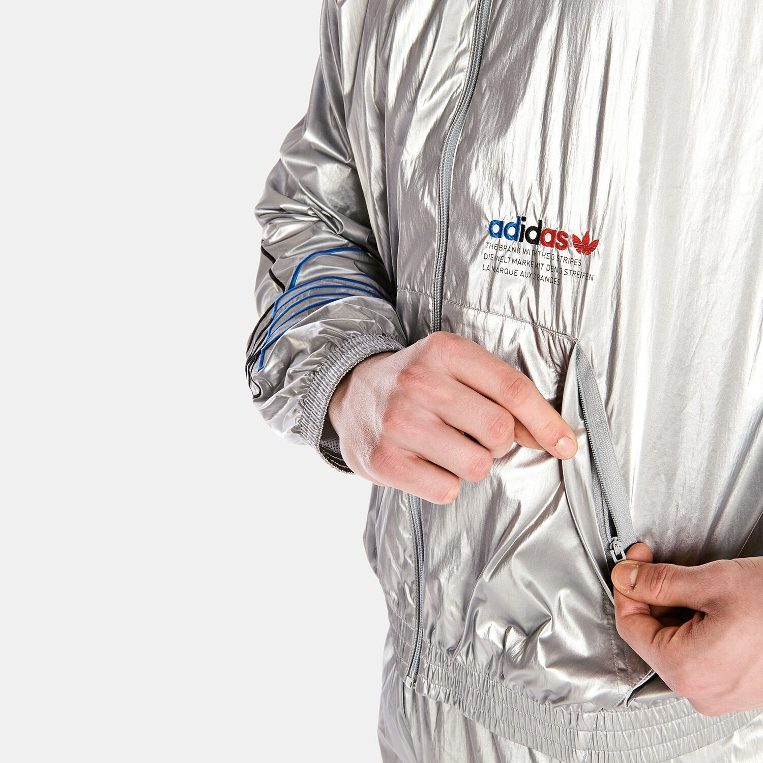 ADIDAS ADICOLOR TRACK JACKET silver AW LAB