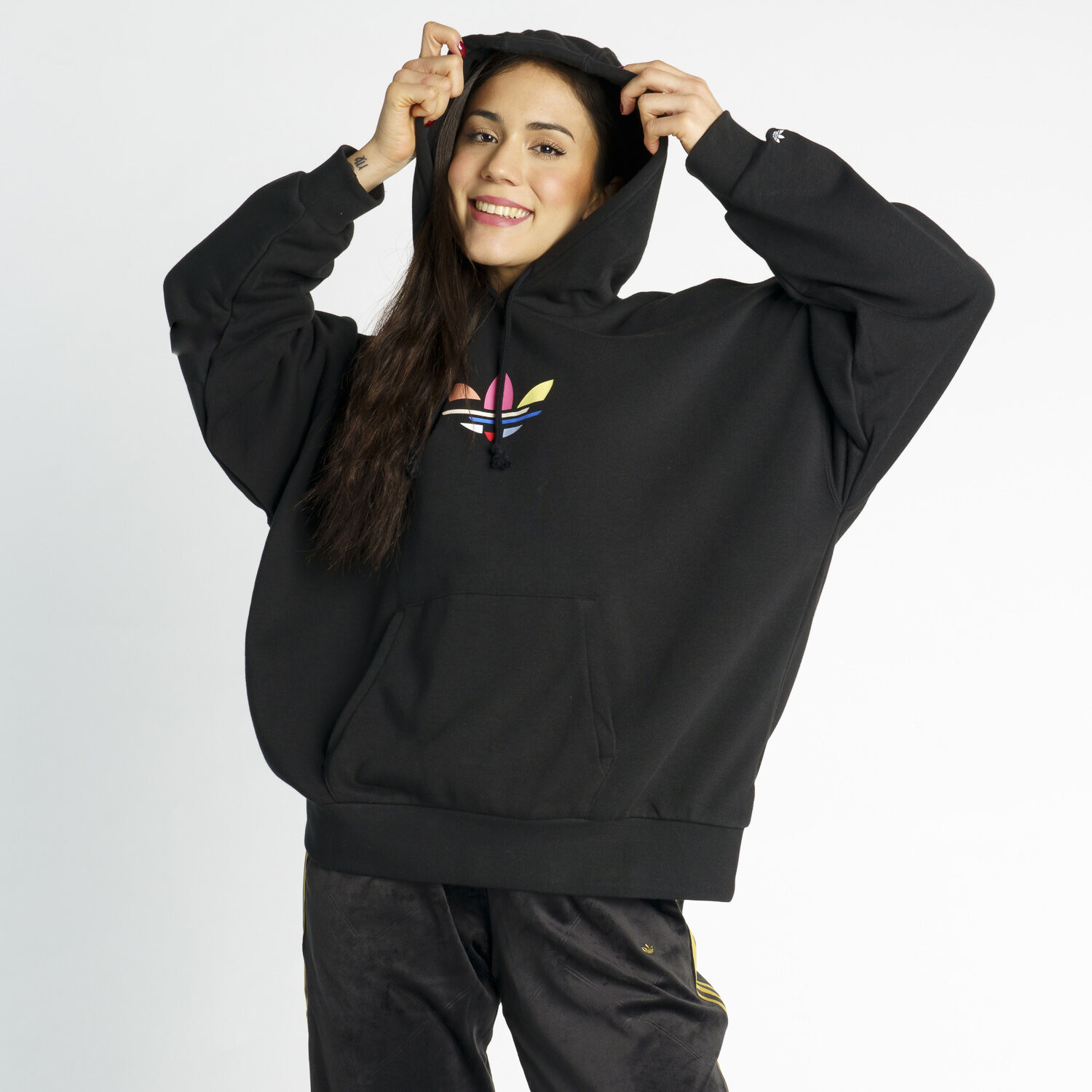 Trefoil clearance oversize hoodie