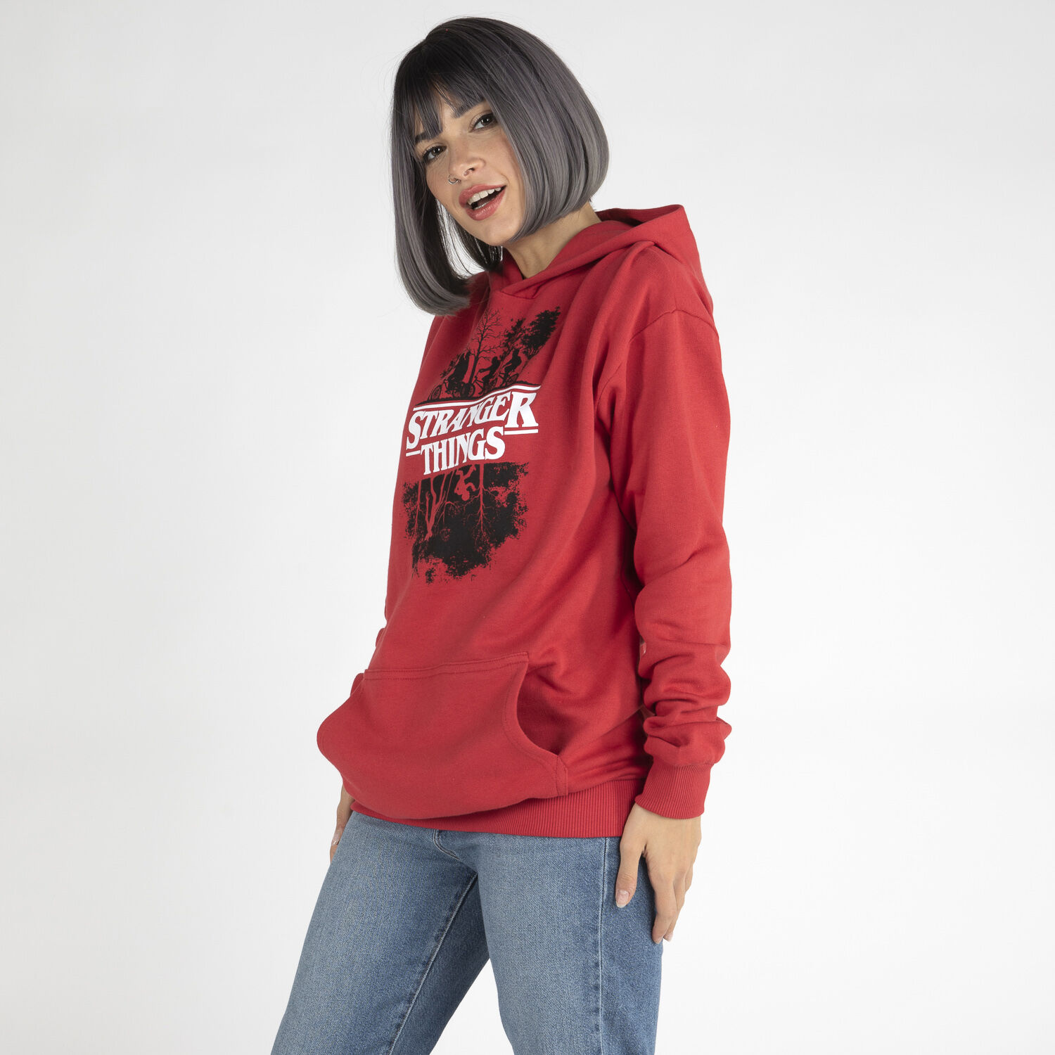 FELPA STRANGER THINGS ROSSO BIANCO NERO UNISEX AW LAB