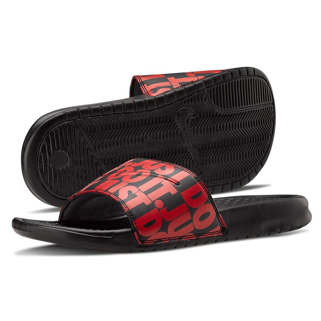 NIKE BENASSI JUST DO IT SLIDES Male Black red AW LAB