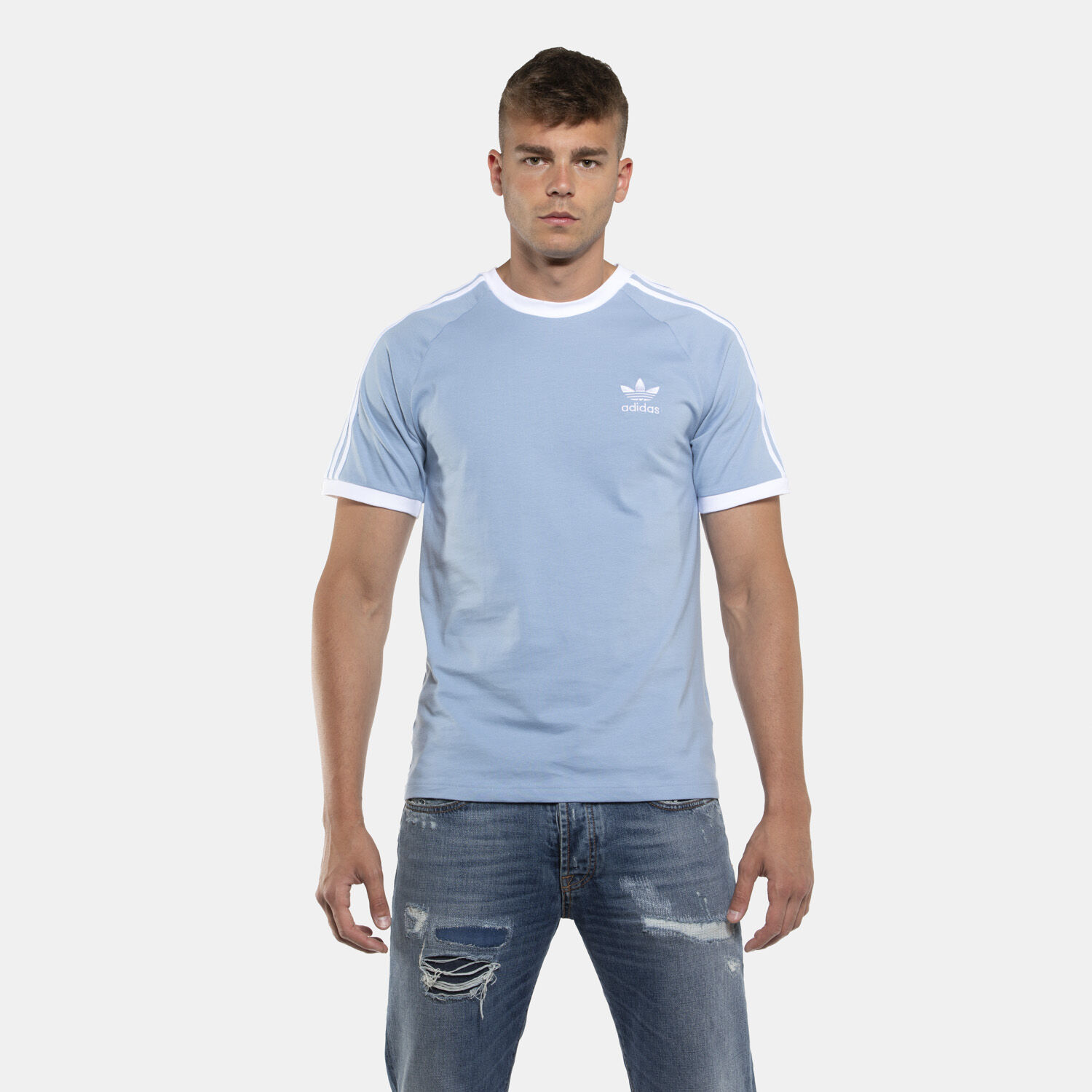 T shirt adidas azzurra shop