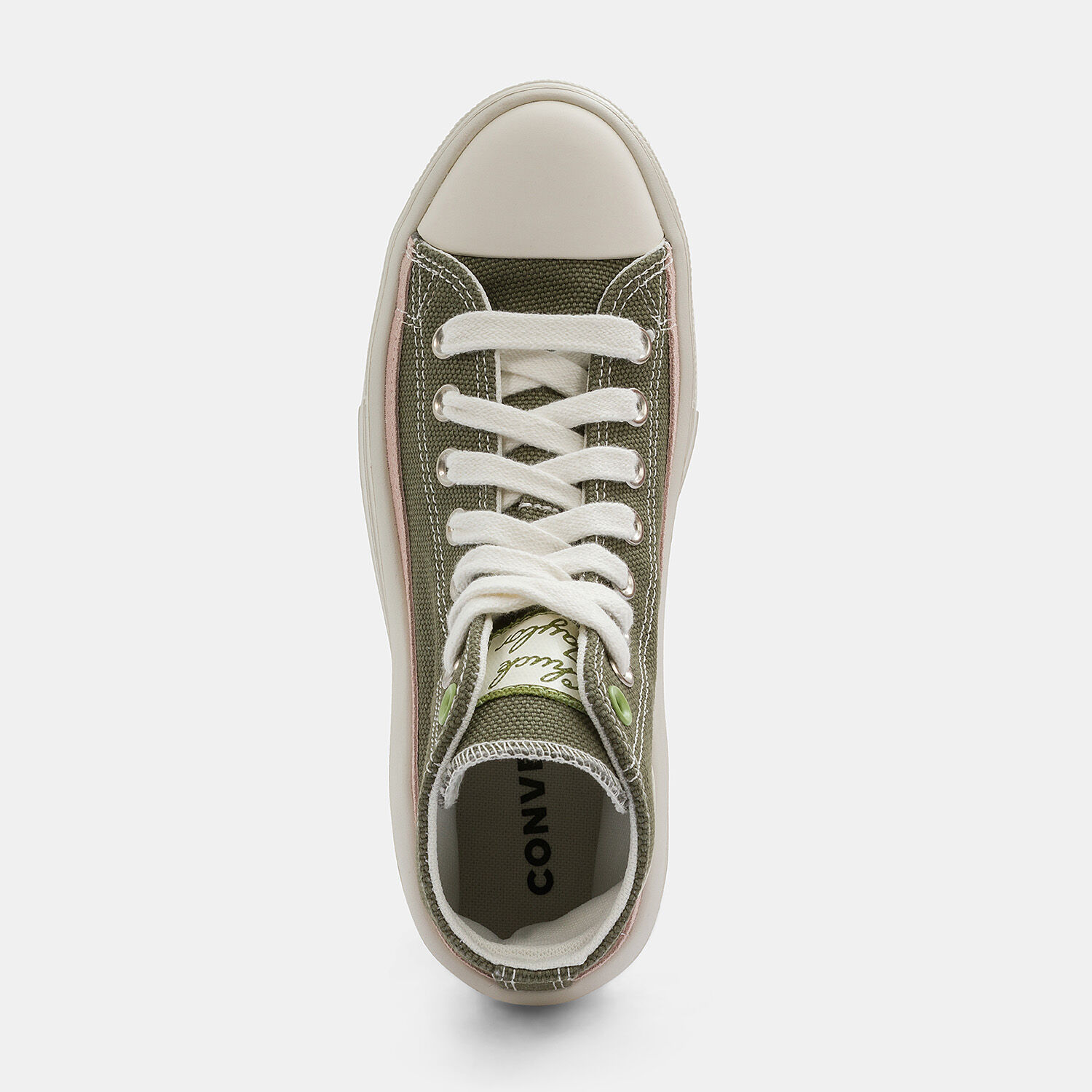 Pink and green chuck taylors 2025