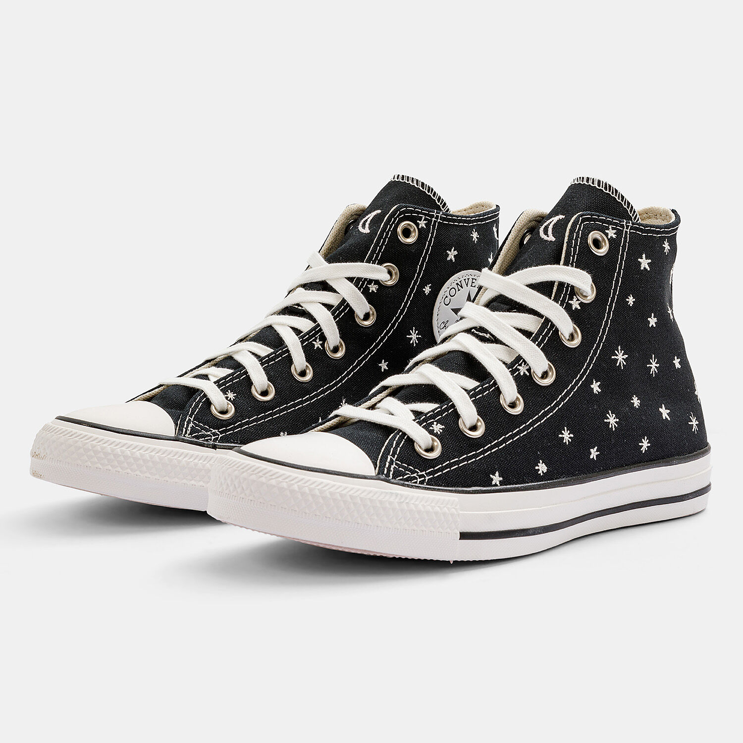Converse Chuck Taylor All Star Embroidered Stars nere e bianche