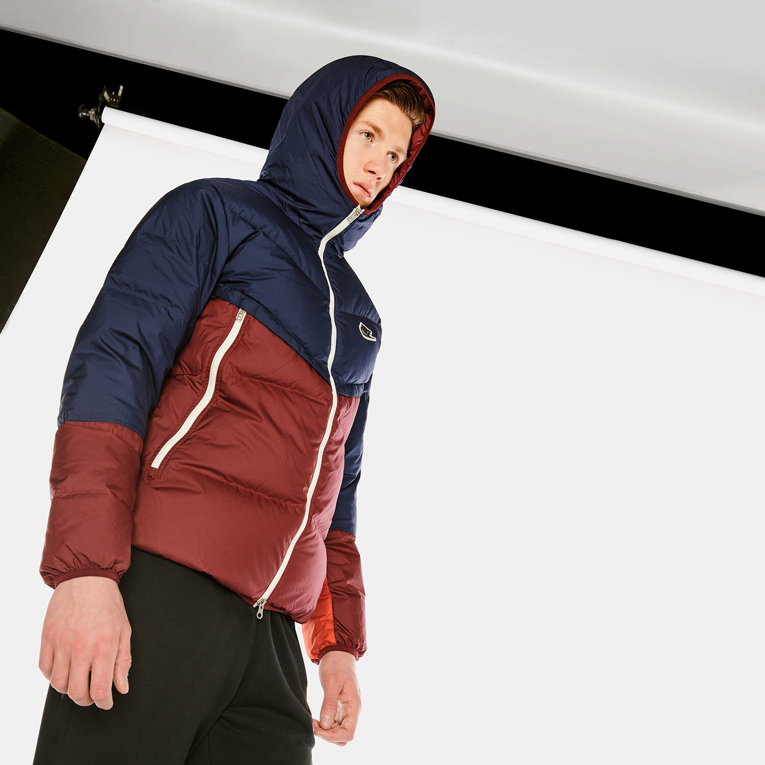 Nike down filled best sale hooded jacket in red