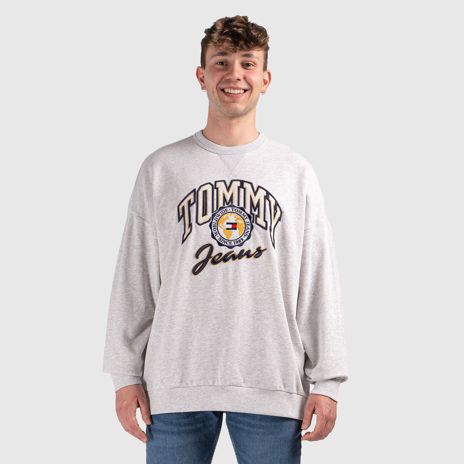 Tommy jeans clearance collegiate sweatshirt grey