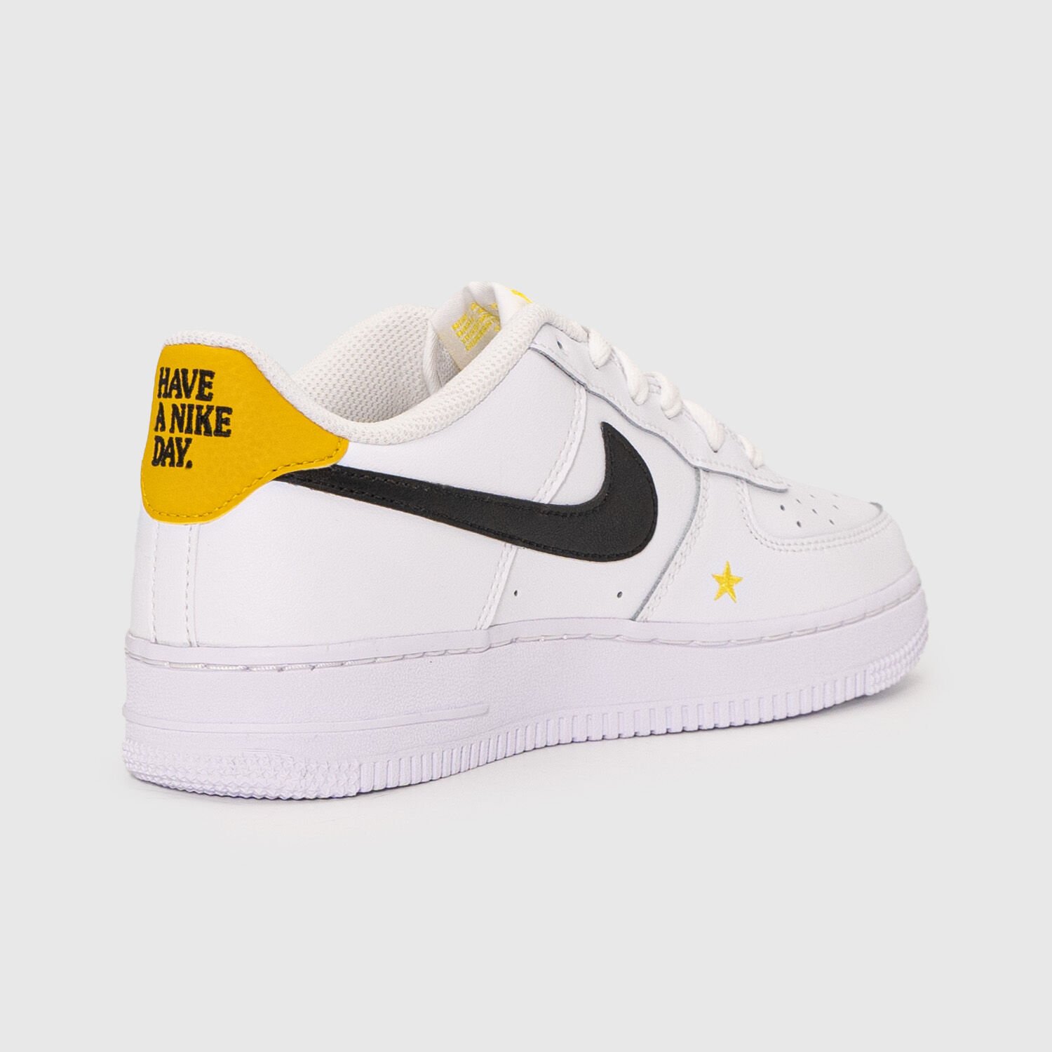 Nike Air Force 1 LV8 Gs black white and yellow AW LAB