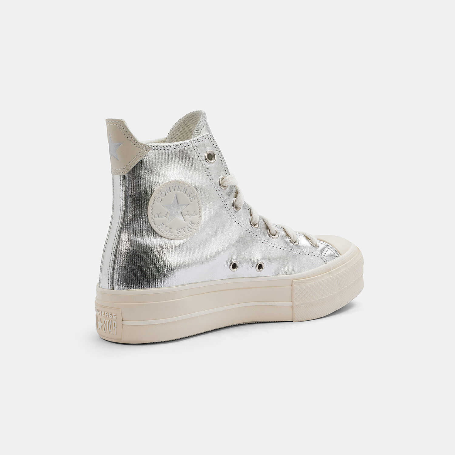 Converse Chuck Taylor All Star Lift Platform Metallic Grey and White AW LAB