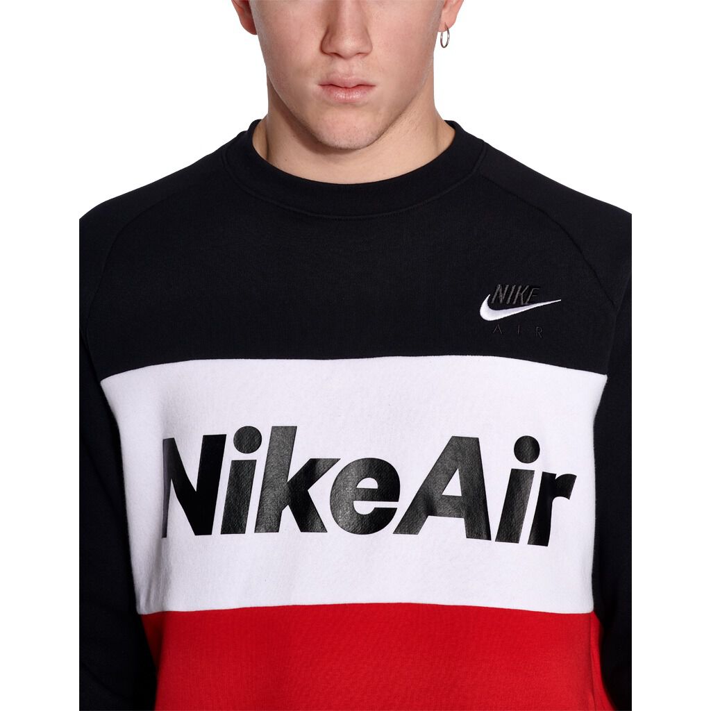 Nike air crewneck sweatshirt white black red on sale