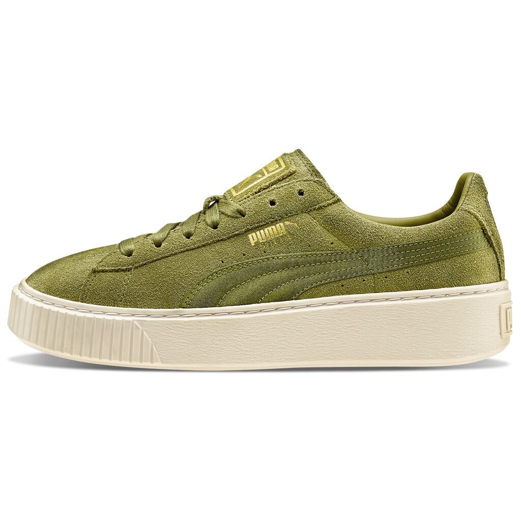 PUMA Suede Platform Satin Green shoes AW LAB