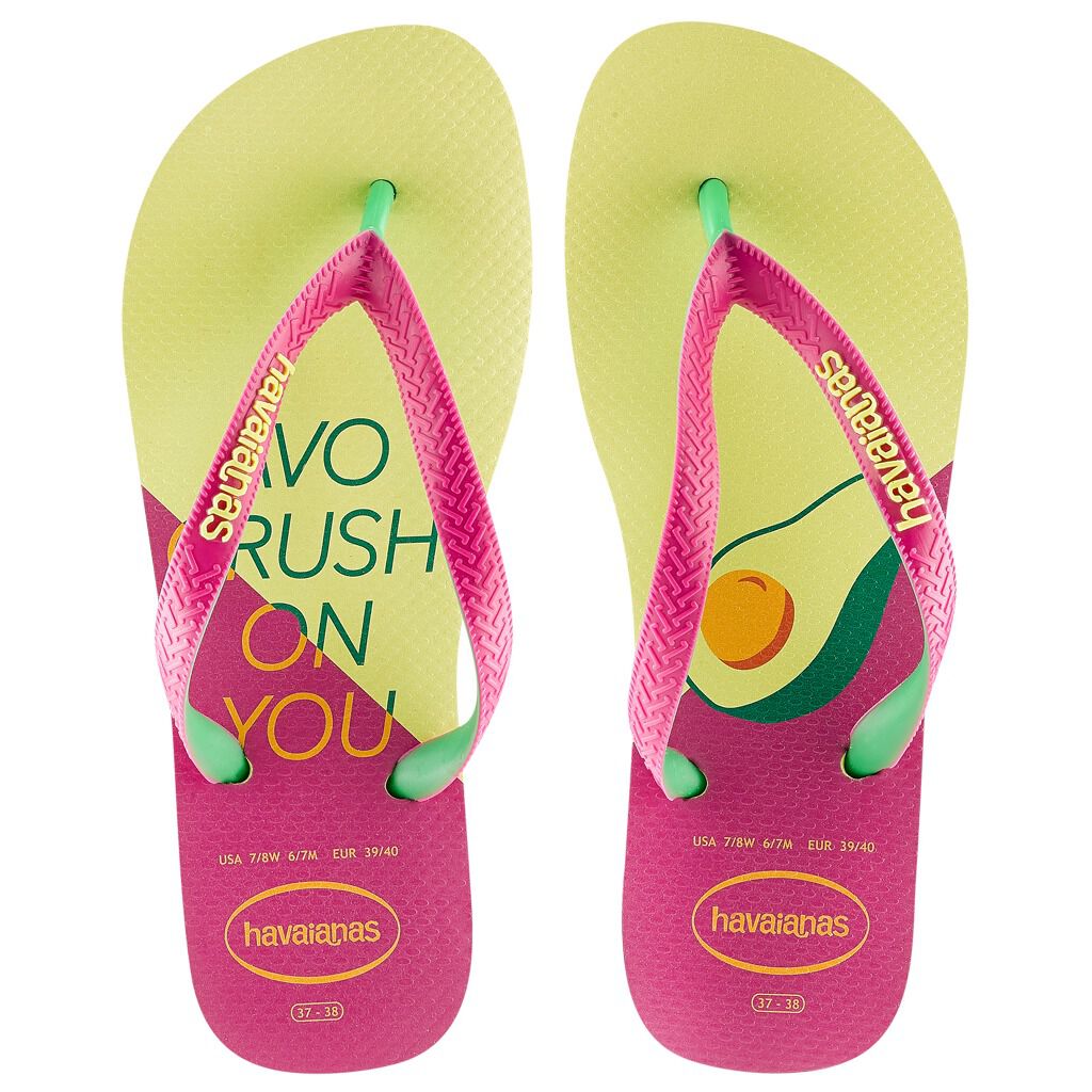 Havaianas Top Cool pink yellow and blue AW LAB
