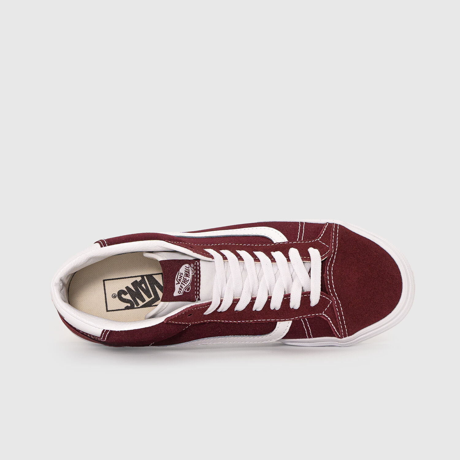 Vans Mid Skool 37 burgundy and white AW LAB