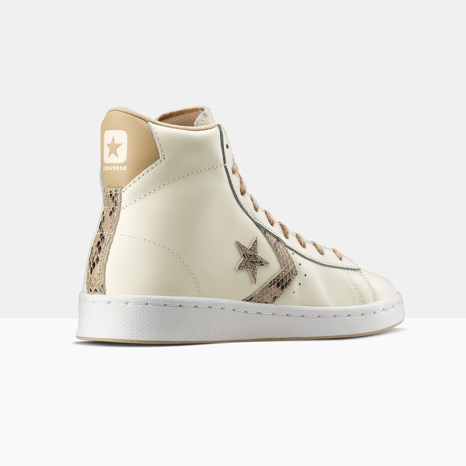 Converse Pro Leather High Top white and beige AW LAB