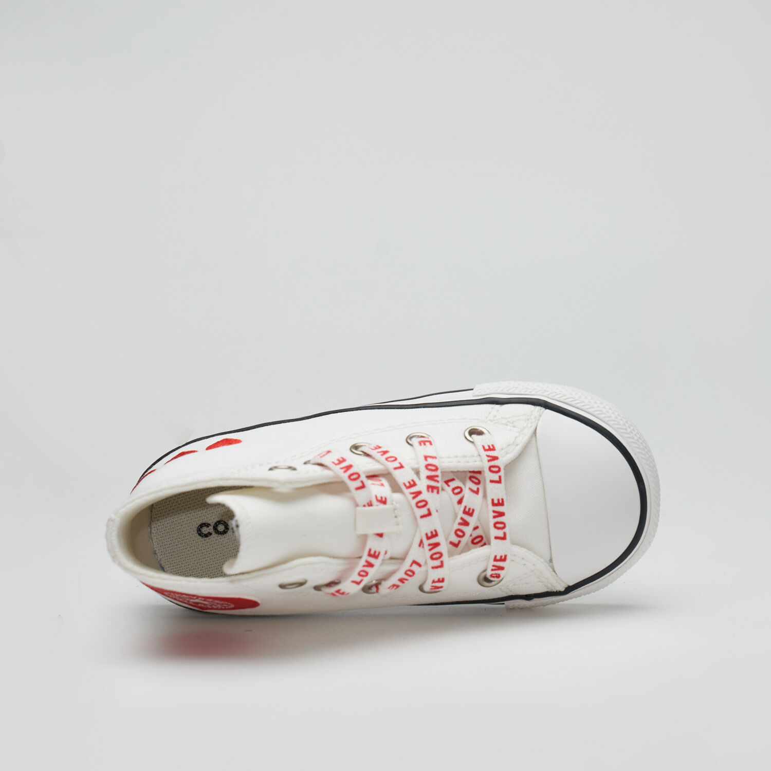 Converse All Star Hi Canvas black white and red Aw Lab