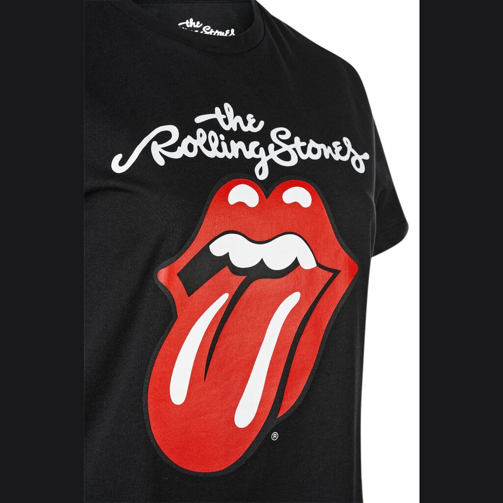 Camiseta negra best sale rolling stones mujer