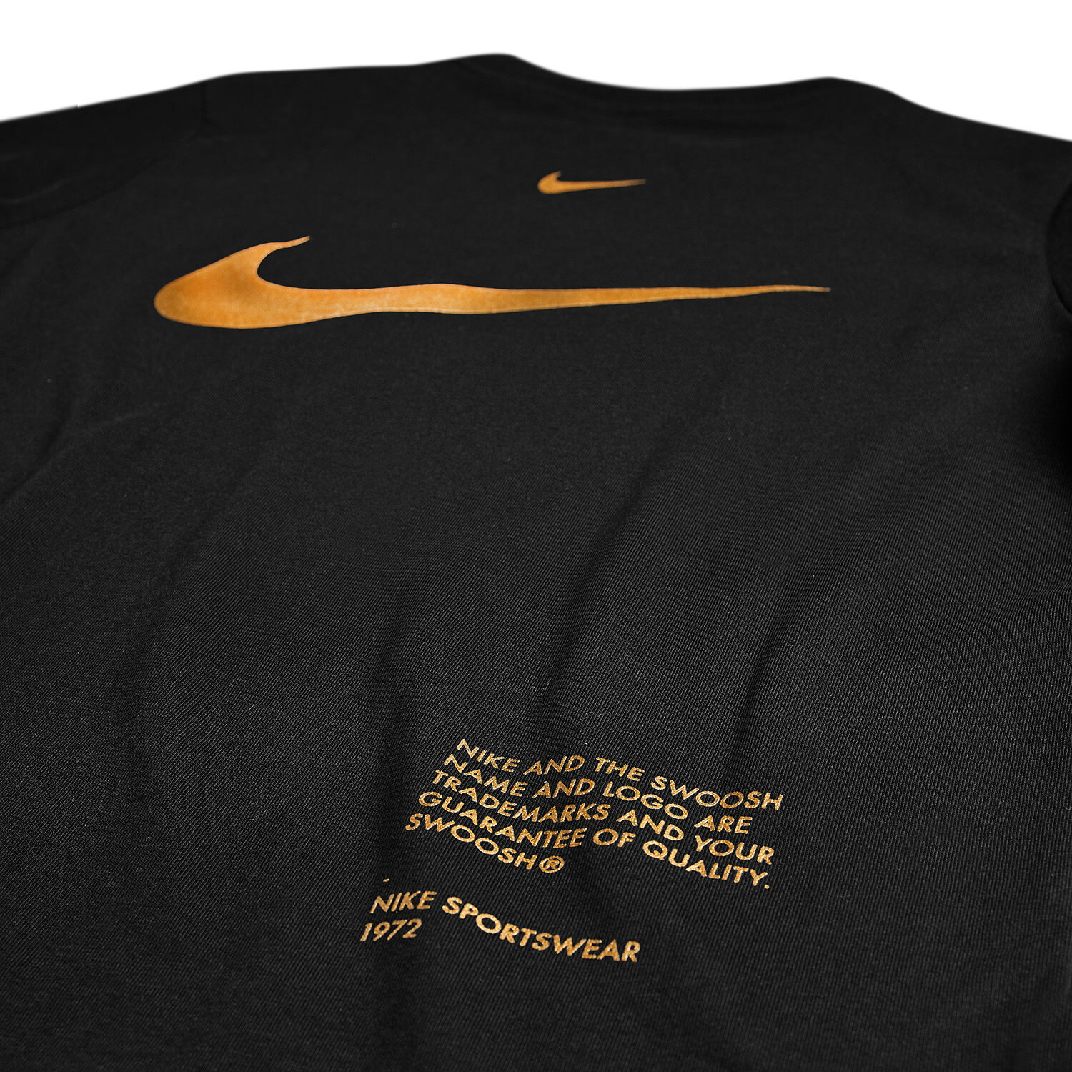 Black and gold shirt nike hot sale