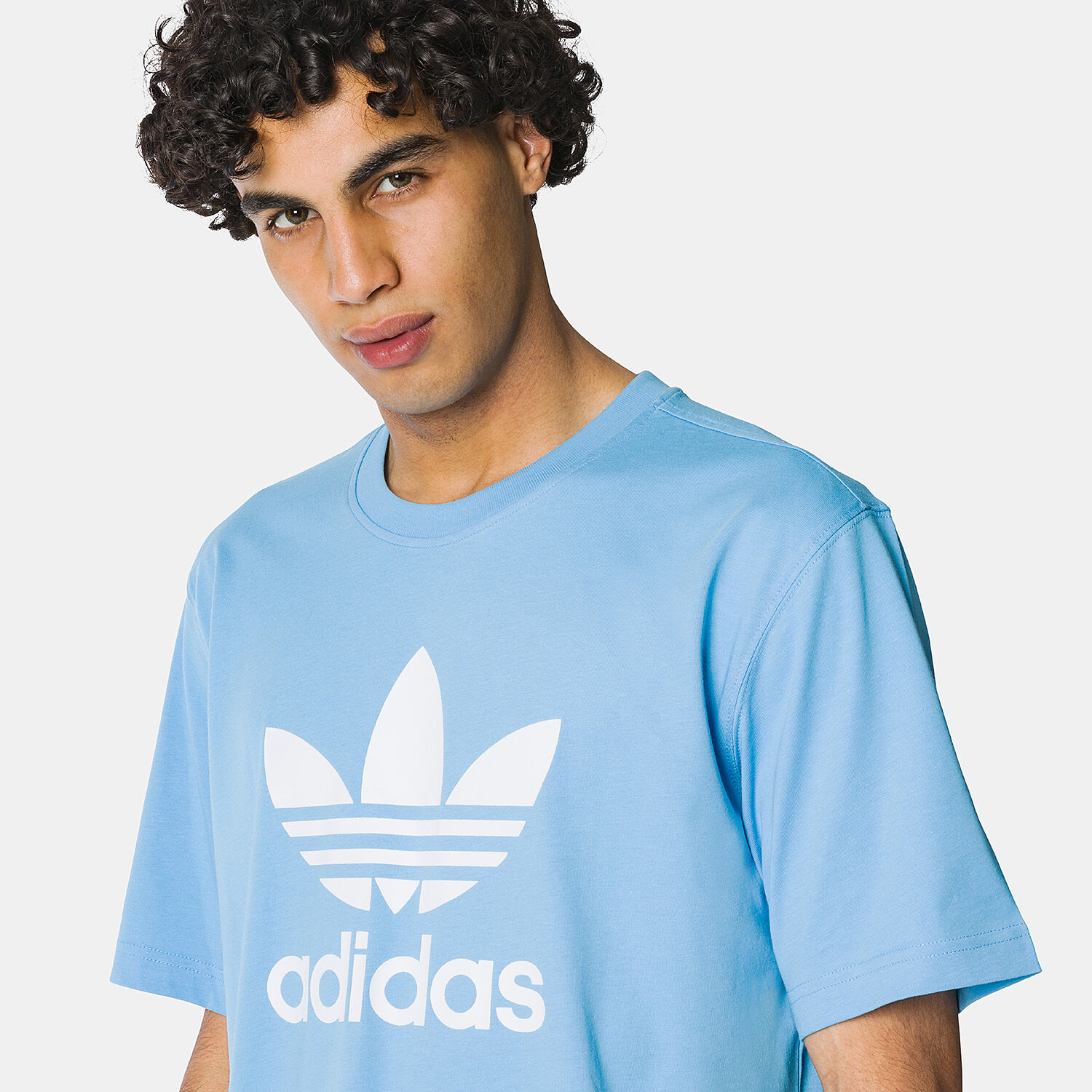 Light blue adidas shirt best sale