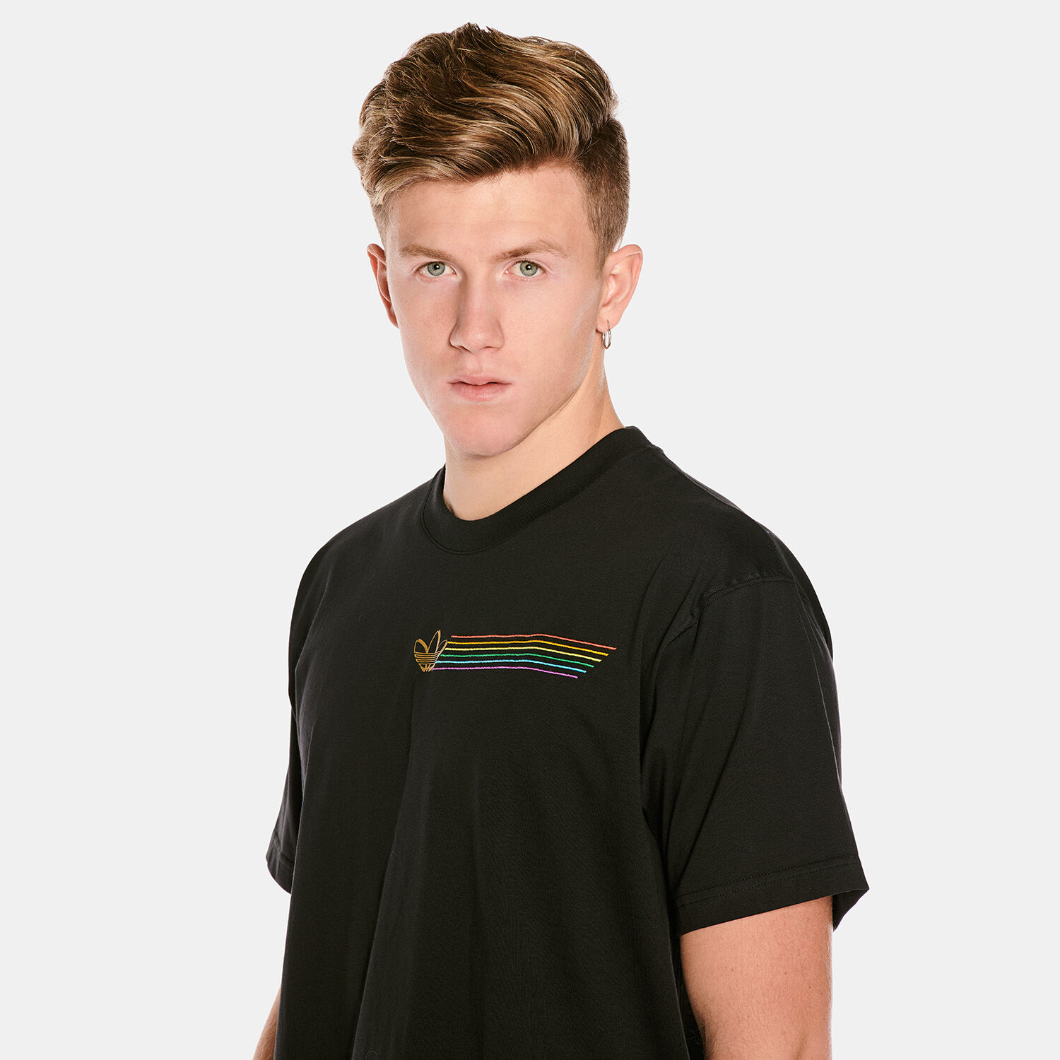 ADIDAS PRIDE LINEAR TEE BLACK AW LAB