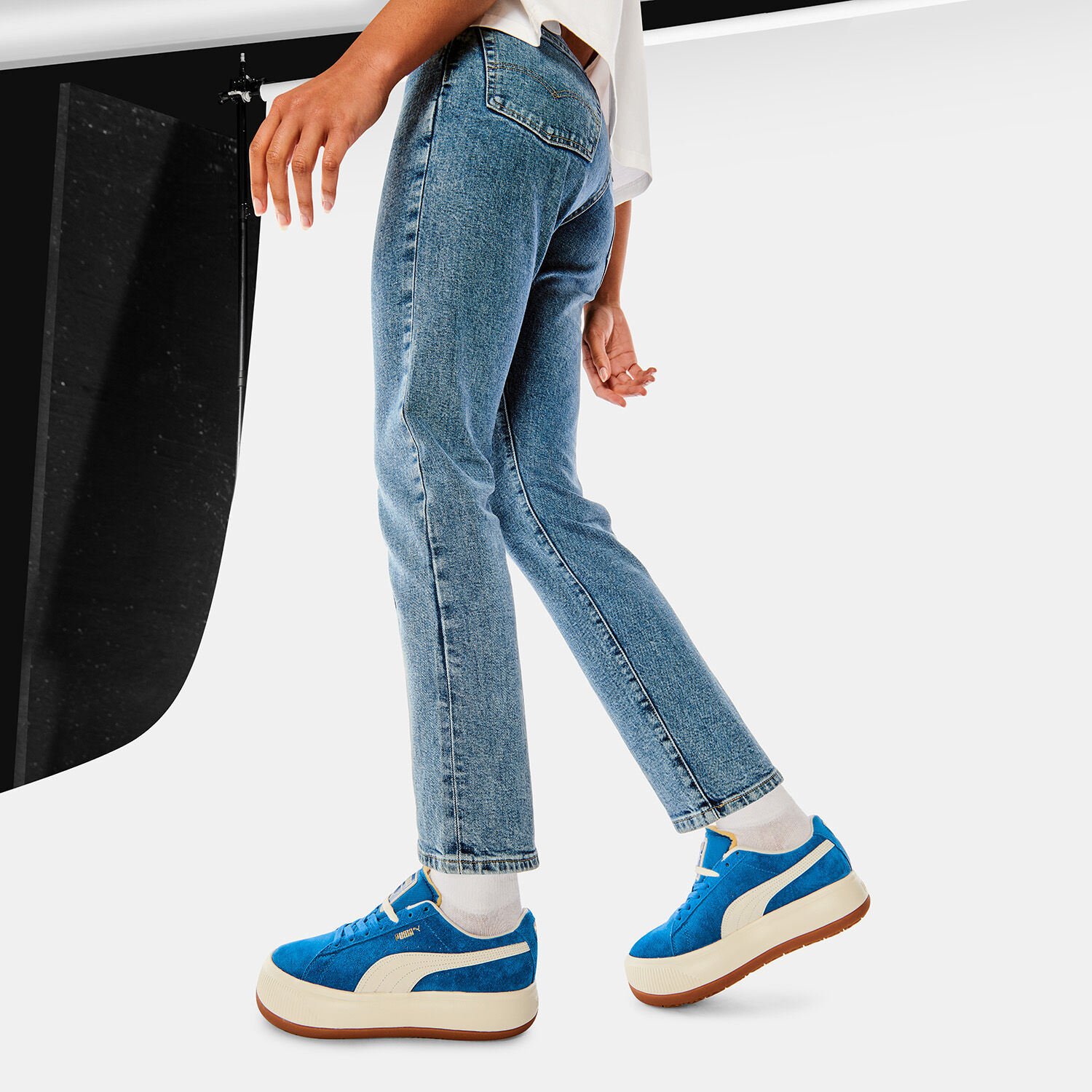 Puma suede platform blu 2025