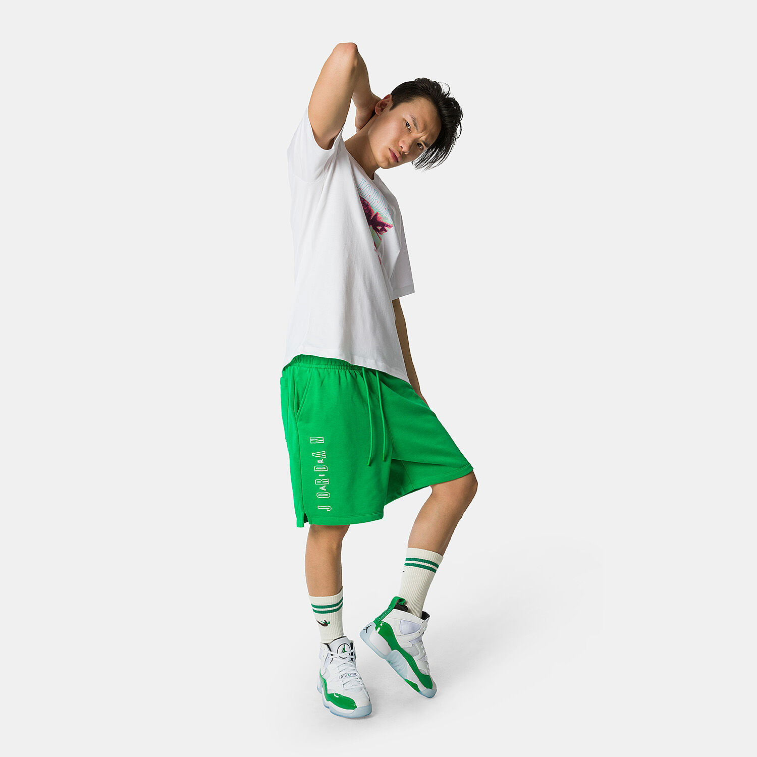 Jordan Essentials shorts green AW LAB