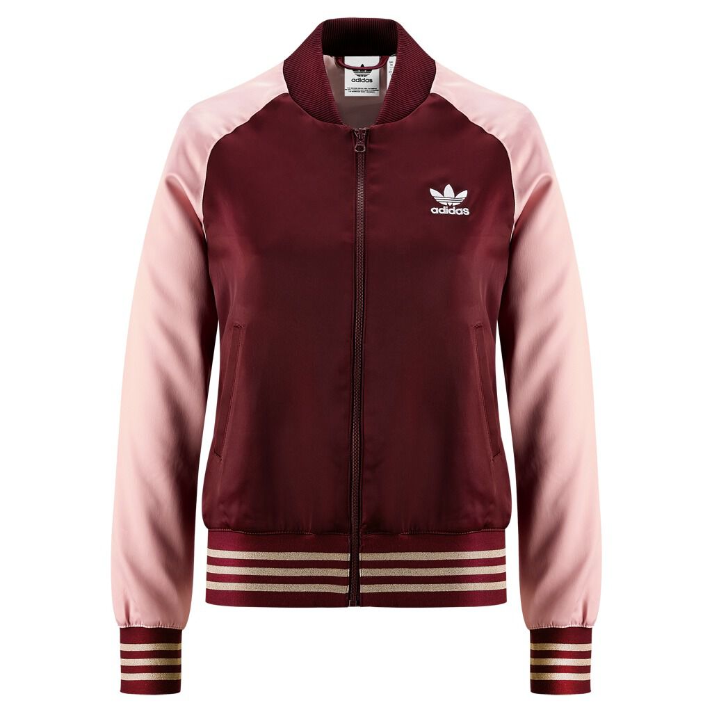 Adidas satin bomber jacket sale