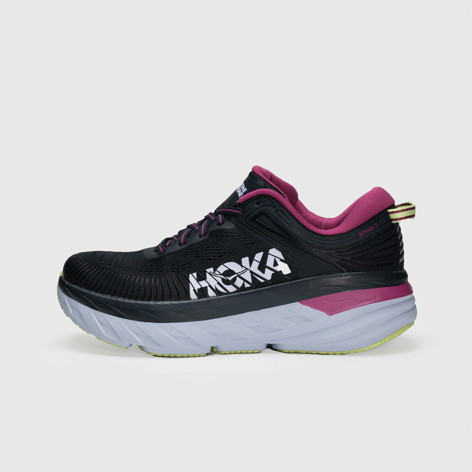 Hoka Bondi 8 dark blue pink and orange AW LAB
