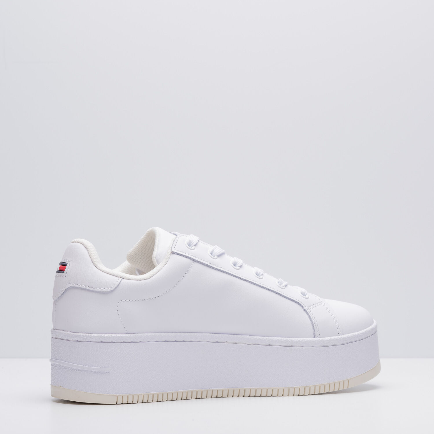 Tommy hilfiger white & navy flatform flag sneaker trainers deals
