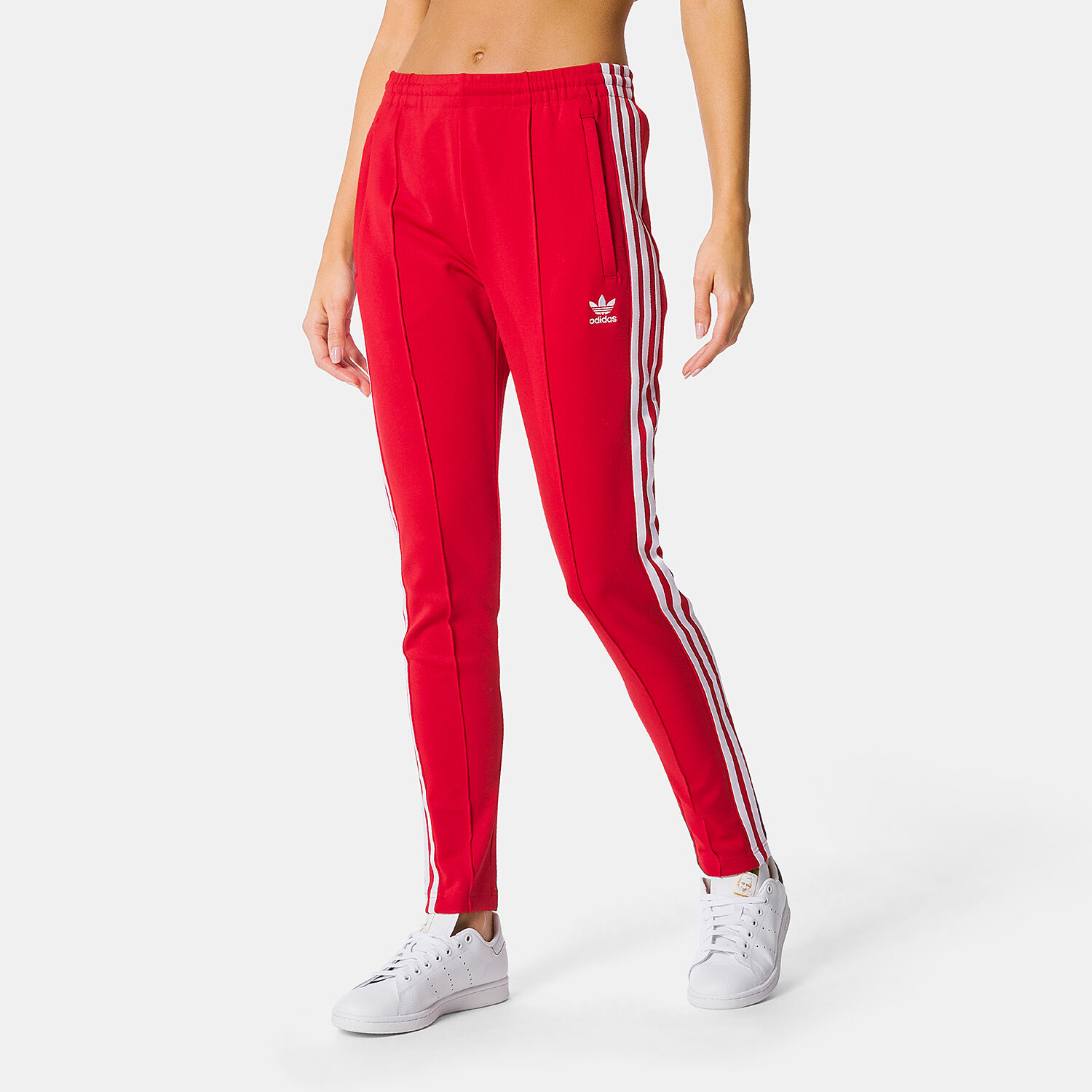 Adidas adicolor red sst track pants new arrivals