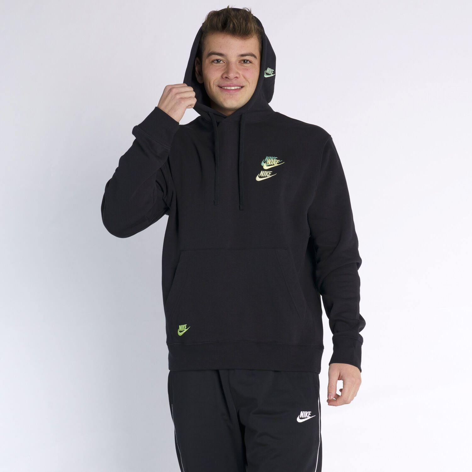Black yellow deals nike hoodie