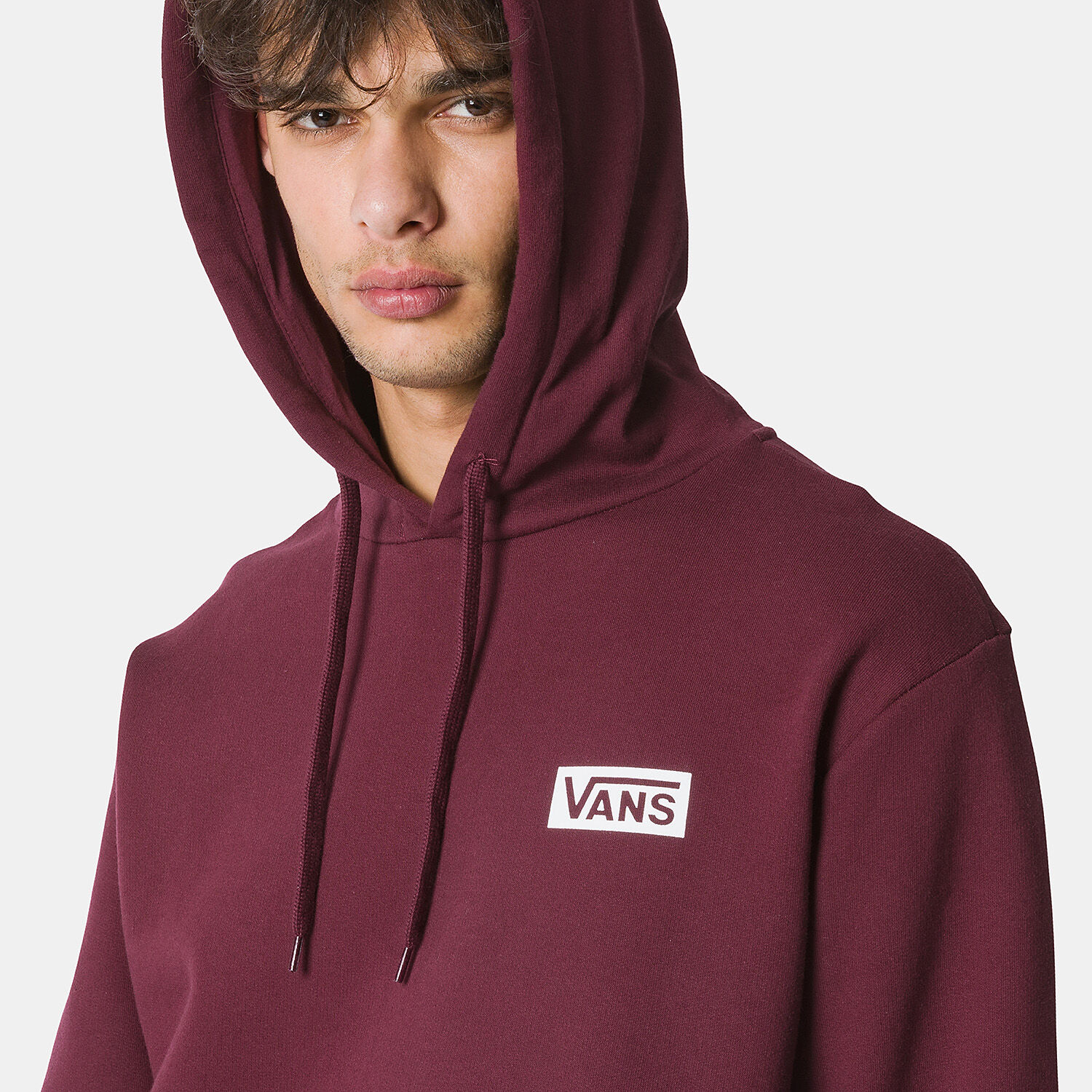 Felpa Vans Relaxed Fit bordeaux e bianca AW LAB