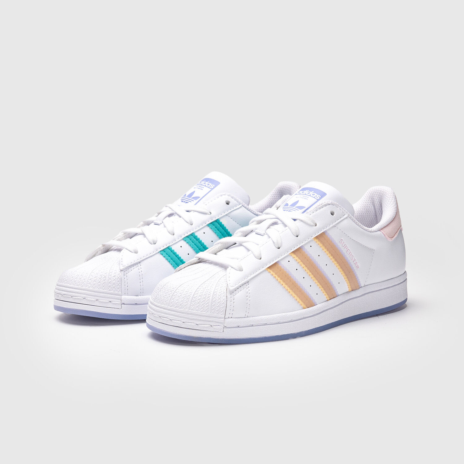 adidas Superstar pink white and green AW LAB