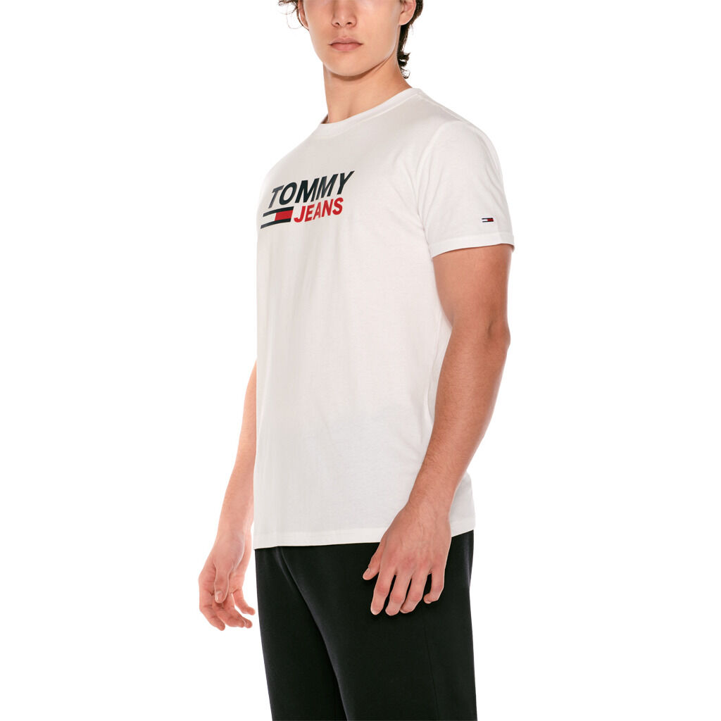 T shirt tommy blanc homme hot sale