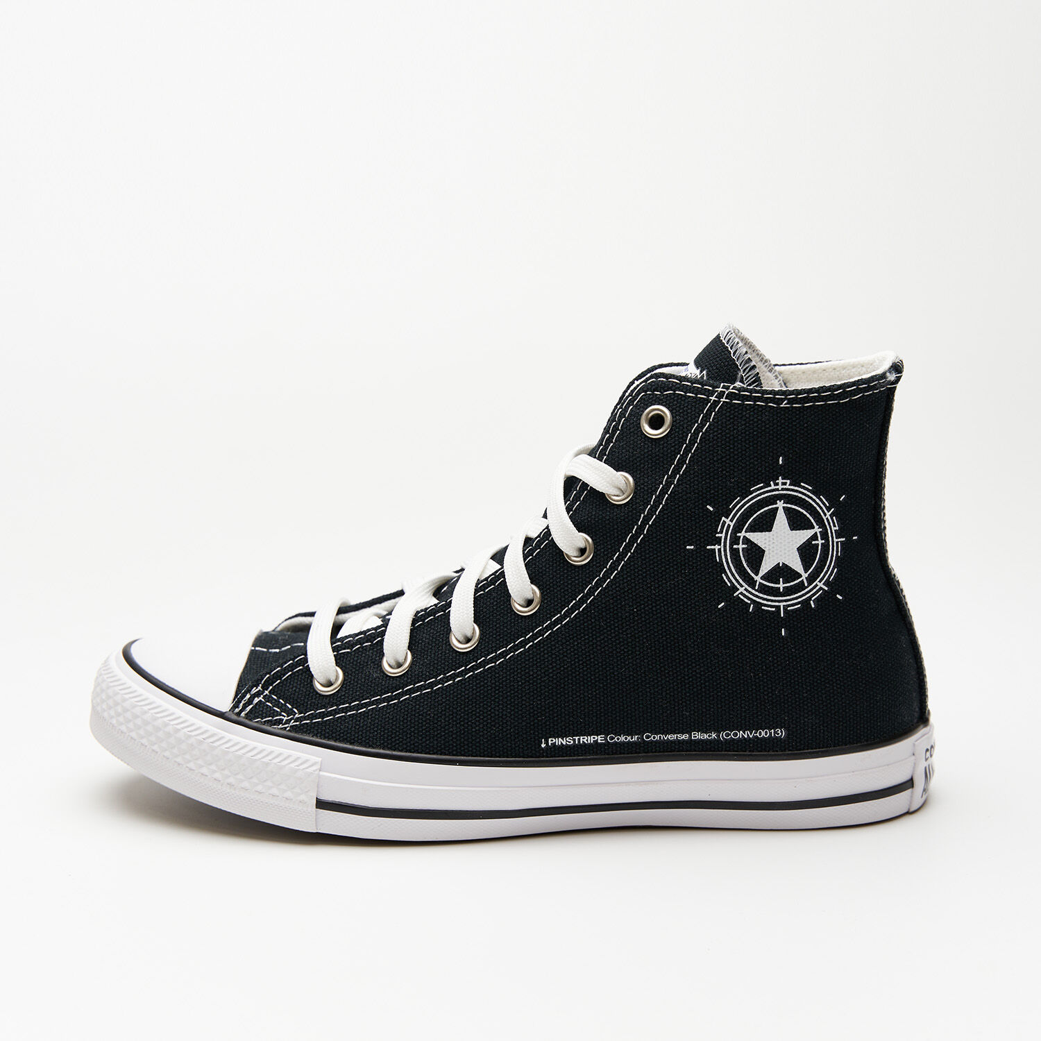 Converse All Star Hi Canvas nere e bianche Aw Lab