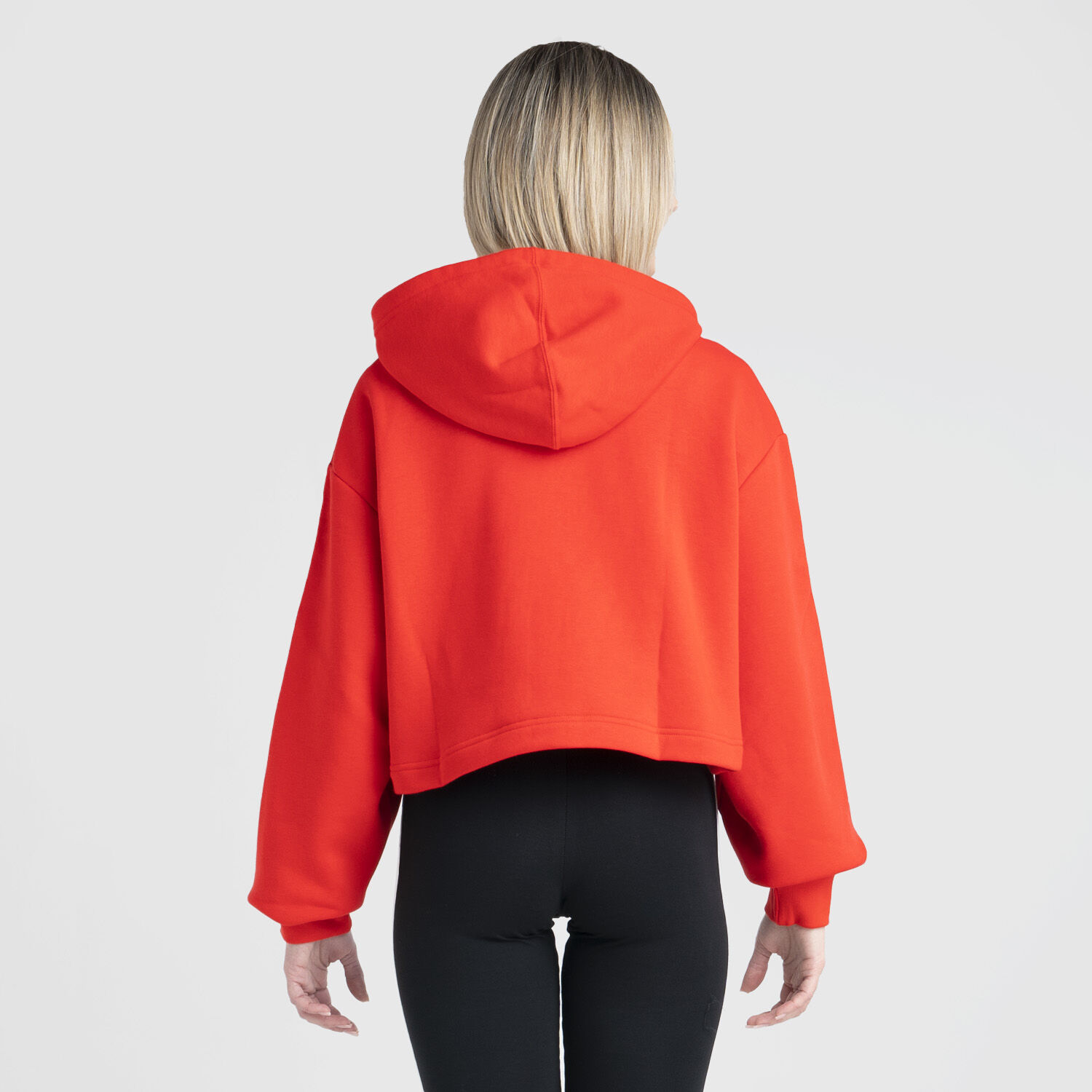 Adidas orange 2024 cropped hoodie